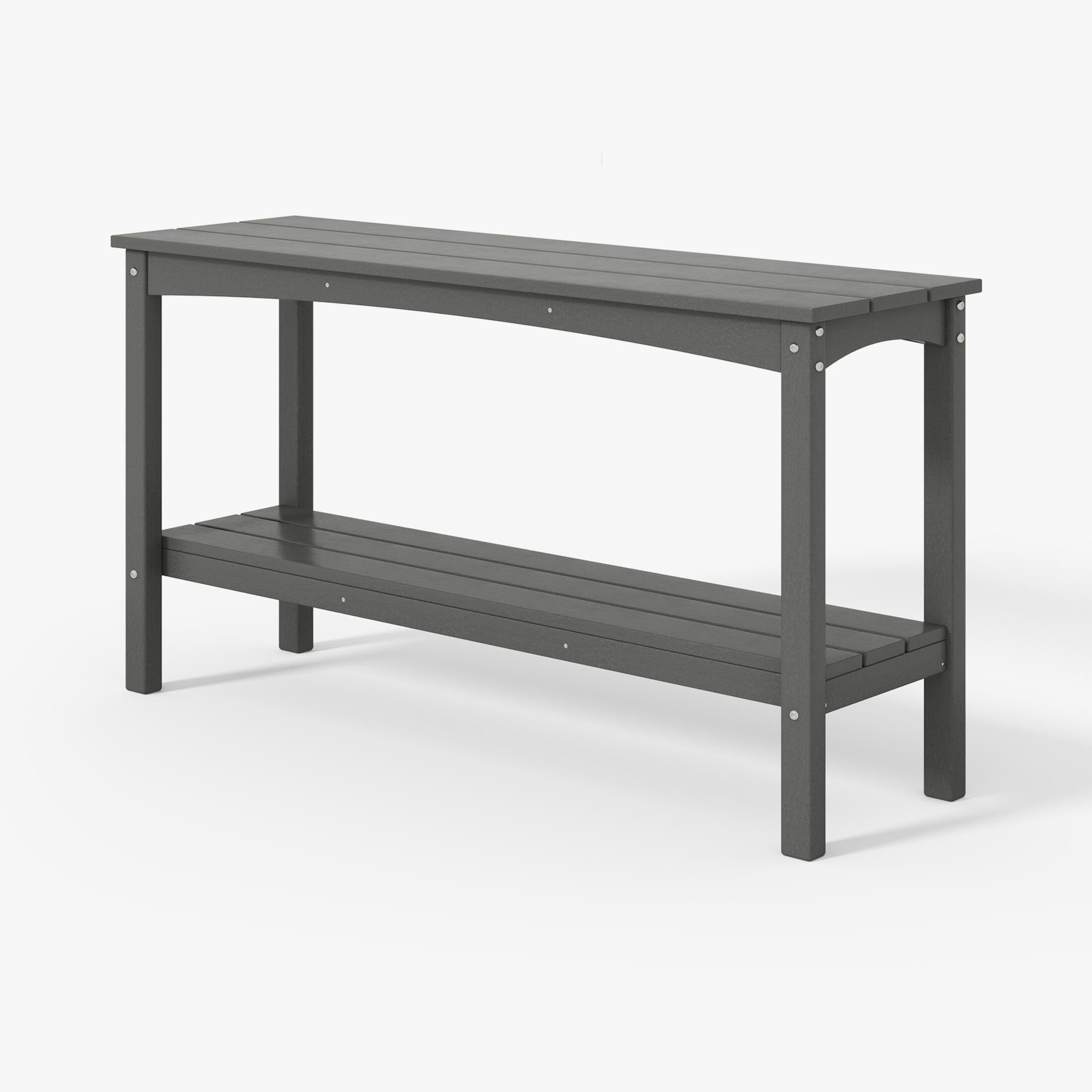 Westin Furniture Otto Outdoor Two Shelf Console Table, Gray, large