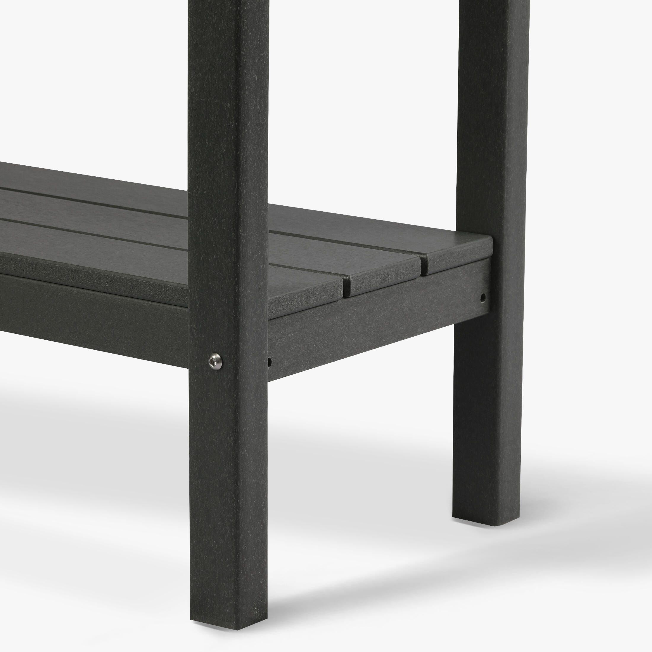 Westin Furniture Otto Outdoor Two Shelf Console Table, Black, large