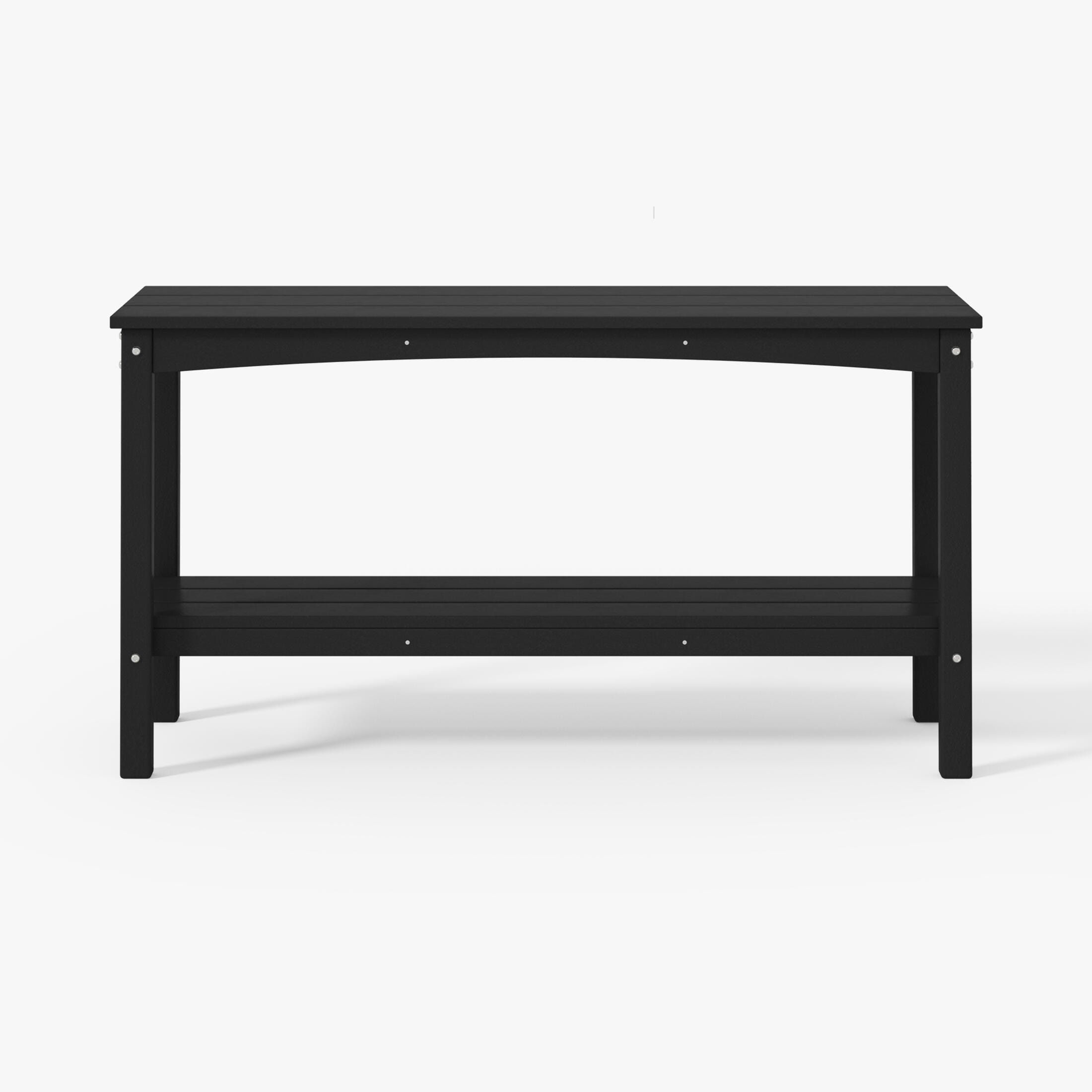 Westin Furniture Otto Outdoor Two Shelf Console Table, Black, large
