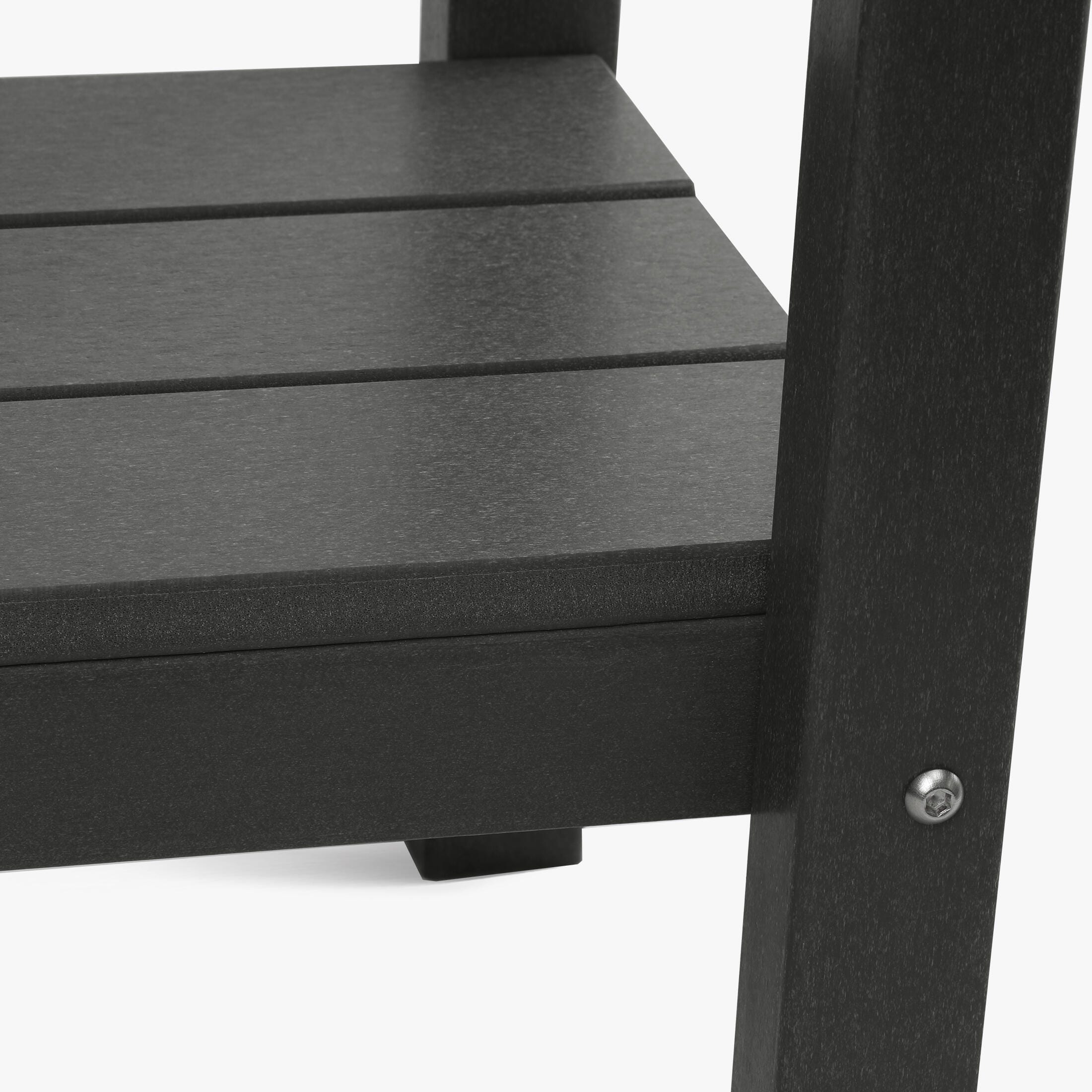 Westin Furniture Otto Outdoor Two Shelf Console Table, Black, large