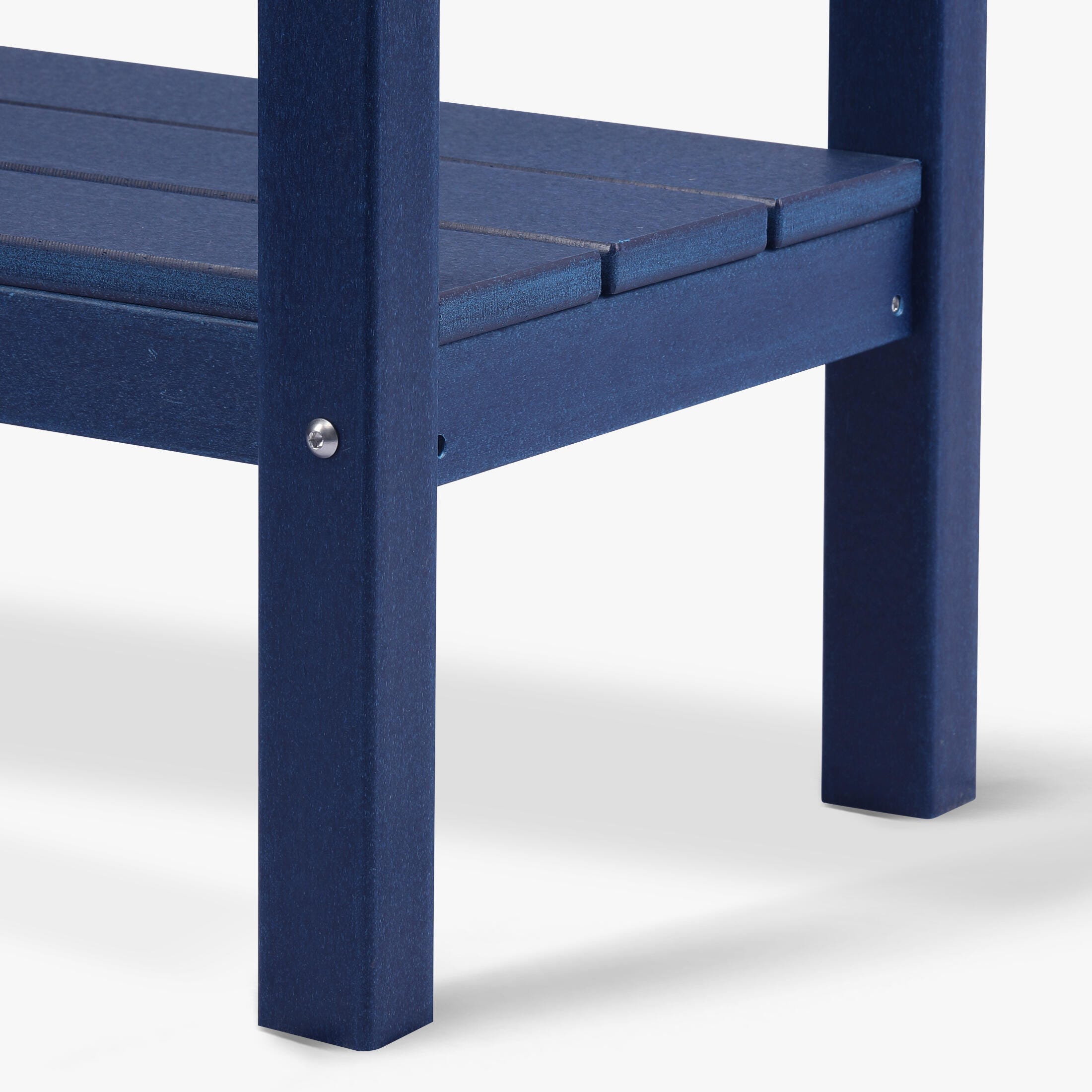 Westin Furniture Otto Outdoor Two Shelf Console Table, Navy Blue, large