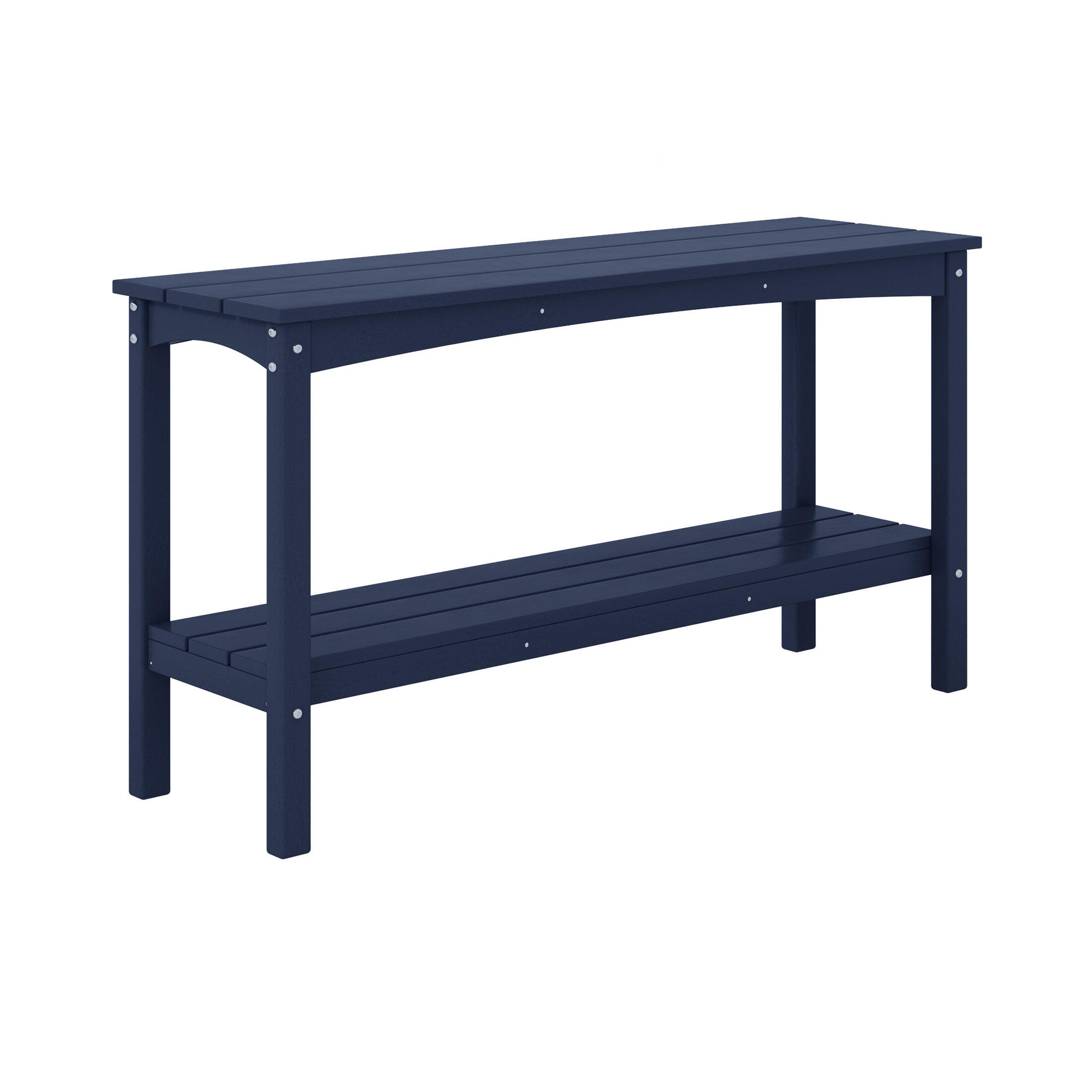 Westin Furniture Otto Outdoor Two Shelf Console Table, Navy Blue, large