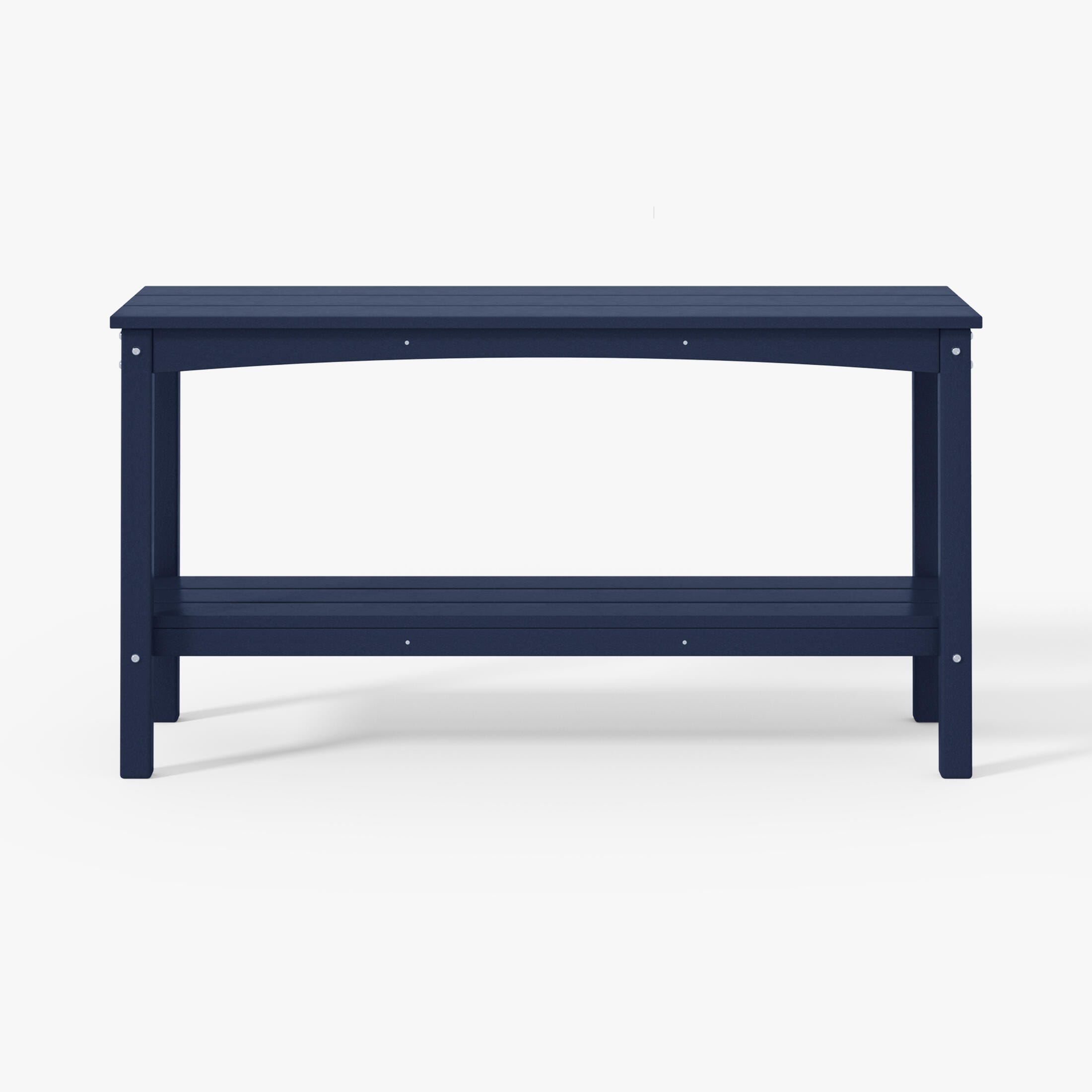 Westin Furniture Otto Outdoor Two Shelf Console Table, Navy Blue, large