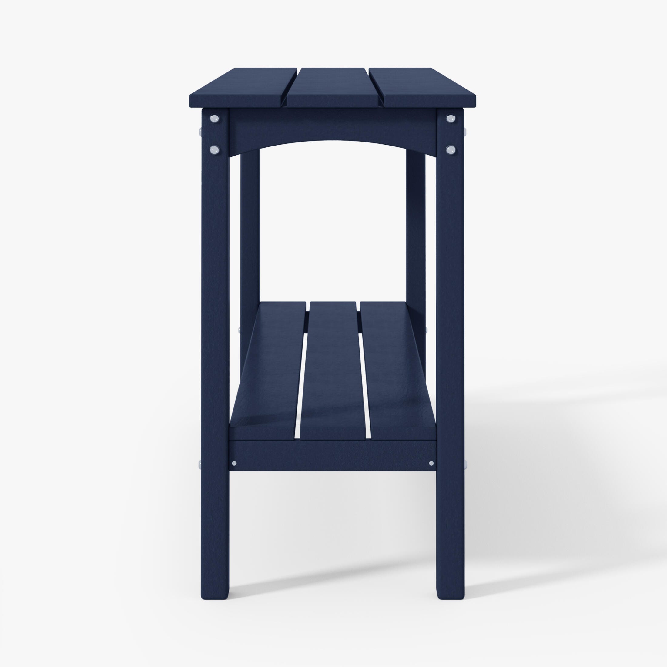 Westin Furniture Otto Outdoor Two Shelf Console Table, Navy Blue, large