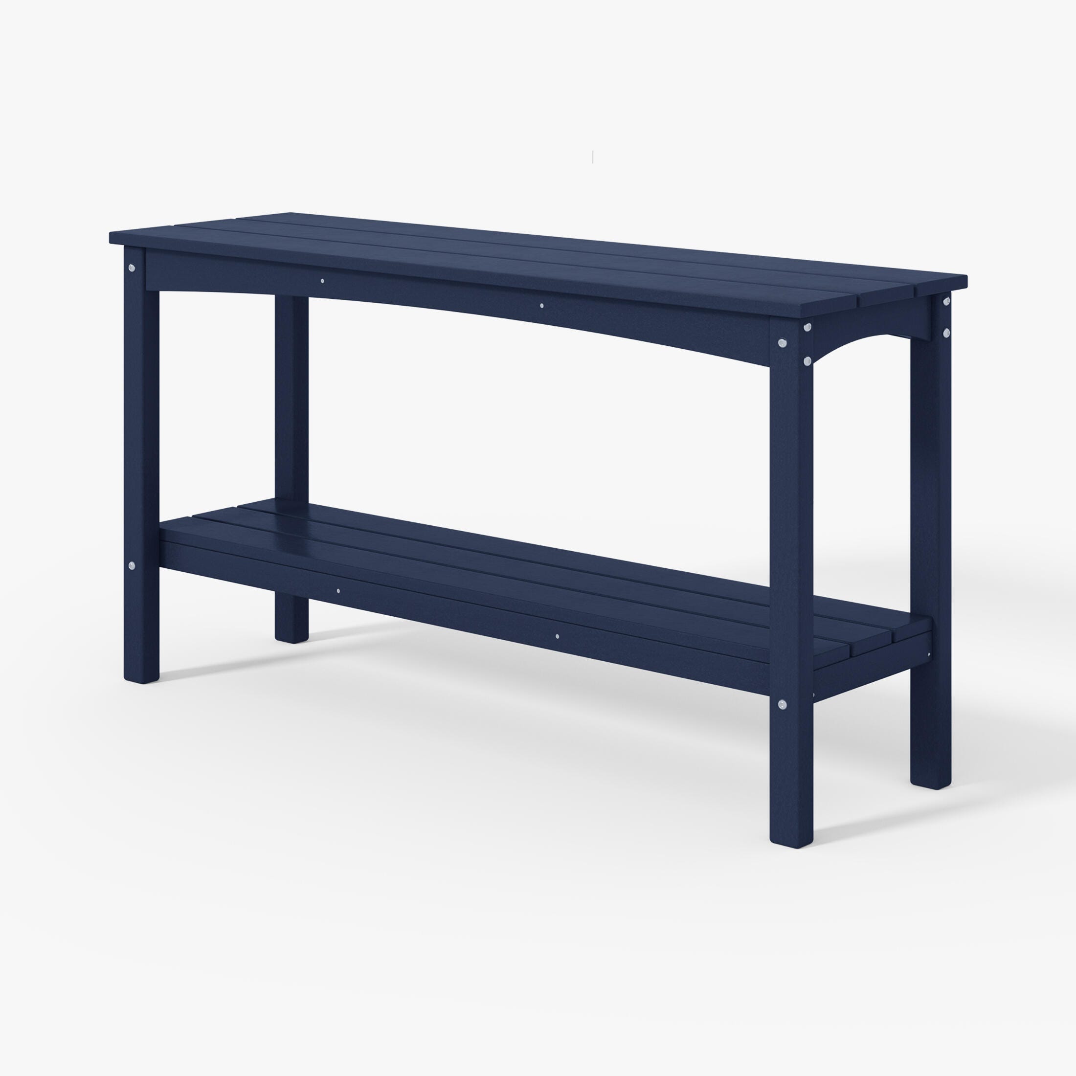 Westin Furniture Otto Outdoor Two Shelf Console Table, Navy Blue, large