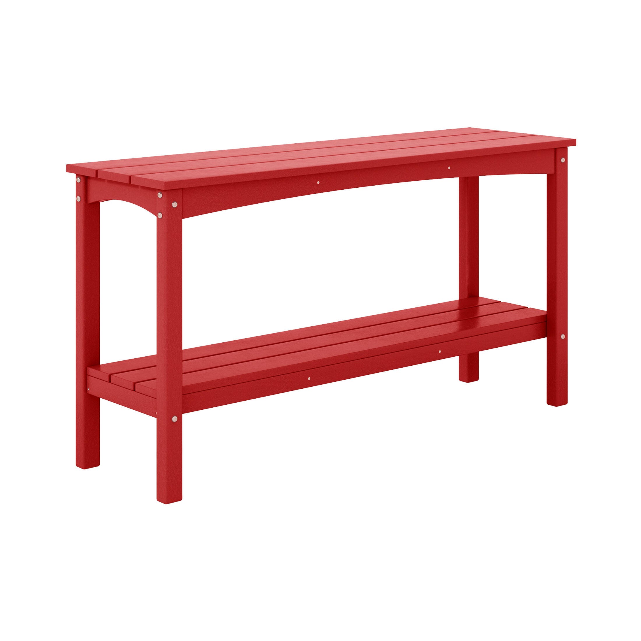 Westin Furniture Otto Outdoor Two Shelf Console Table, Red, large