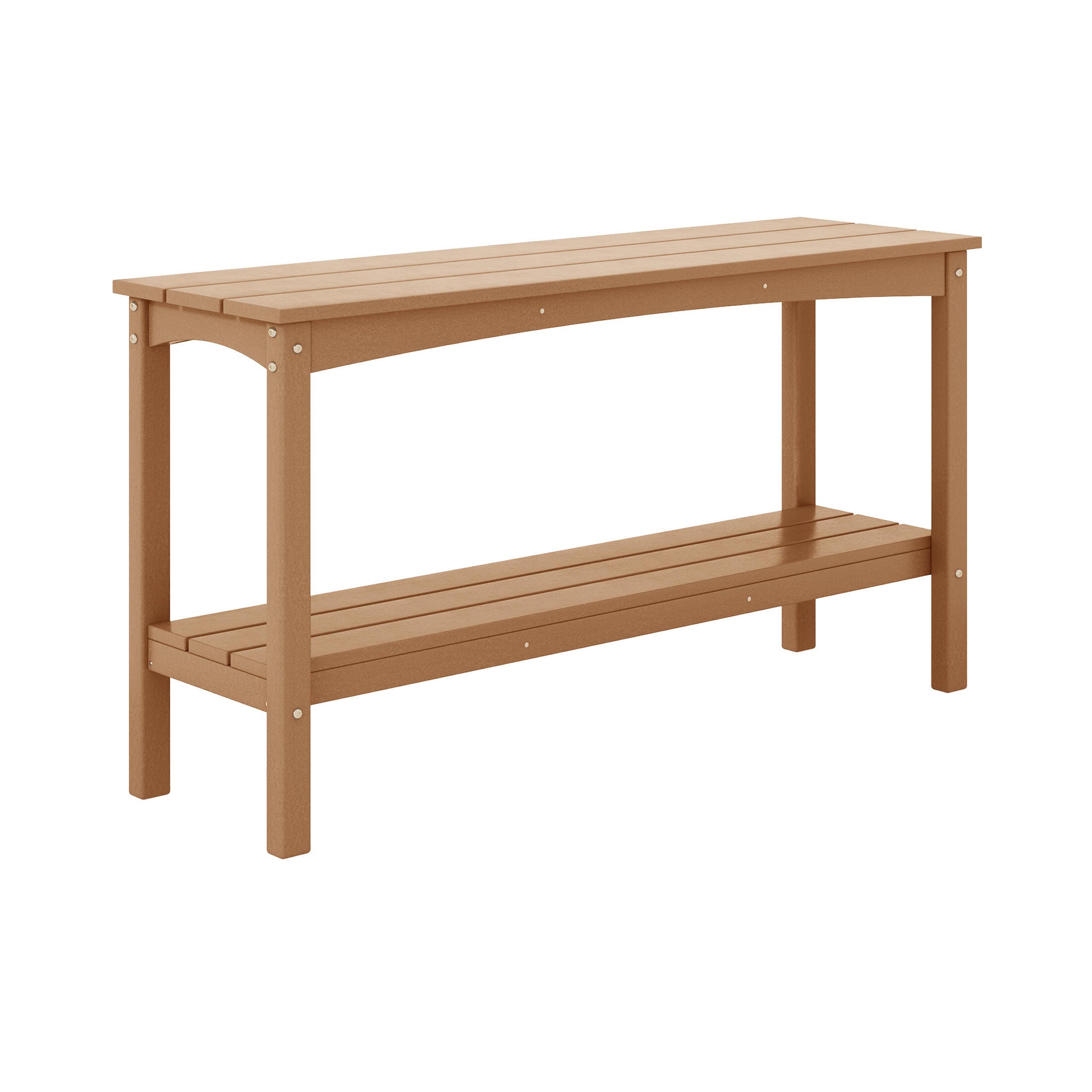 Westin Furniture Otto Outdoor Two Shelf Console Table, Teak, large