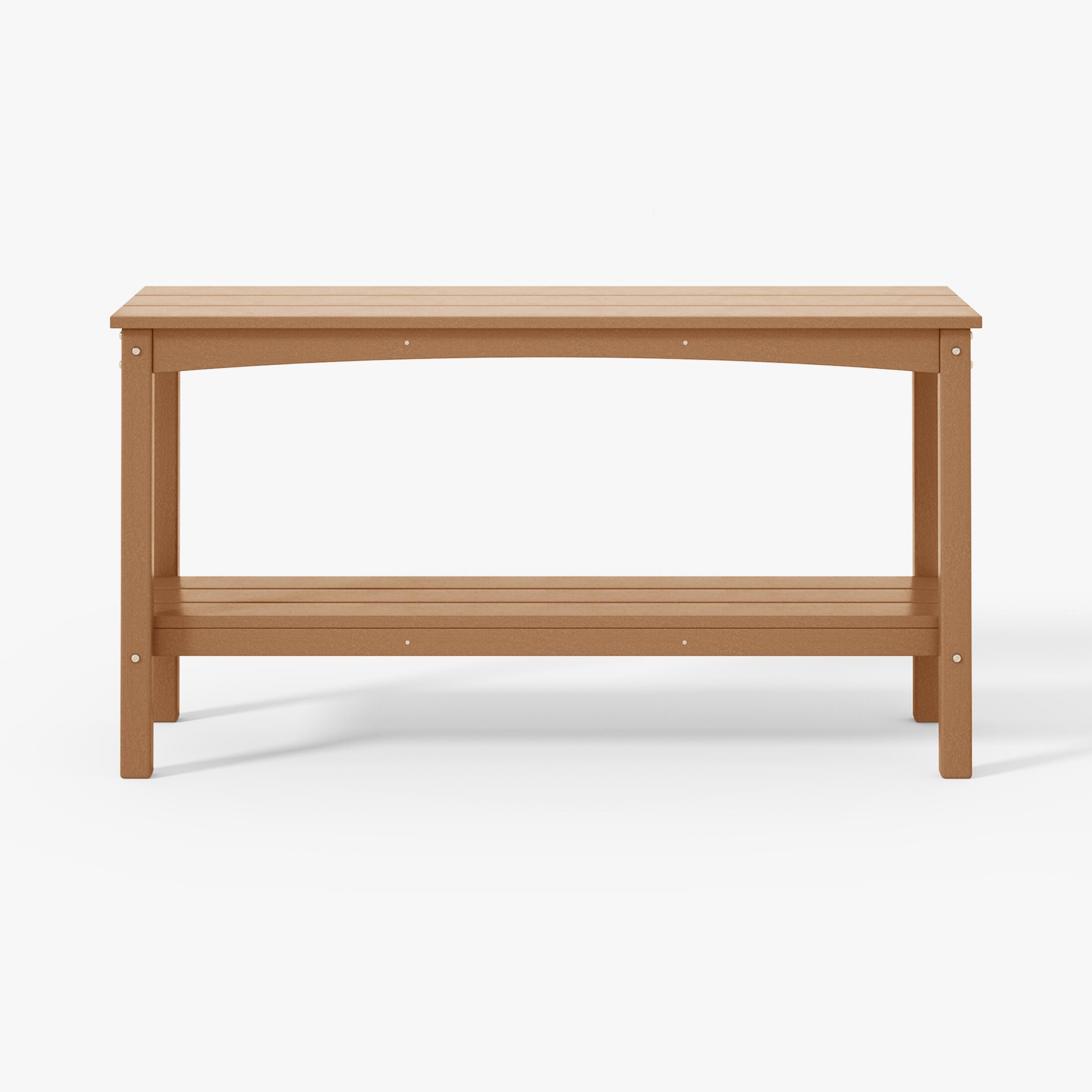 Westin Furniture Otto Outdoor Two Shelf Console Table, Teak, large