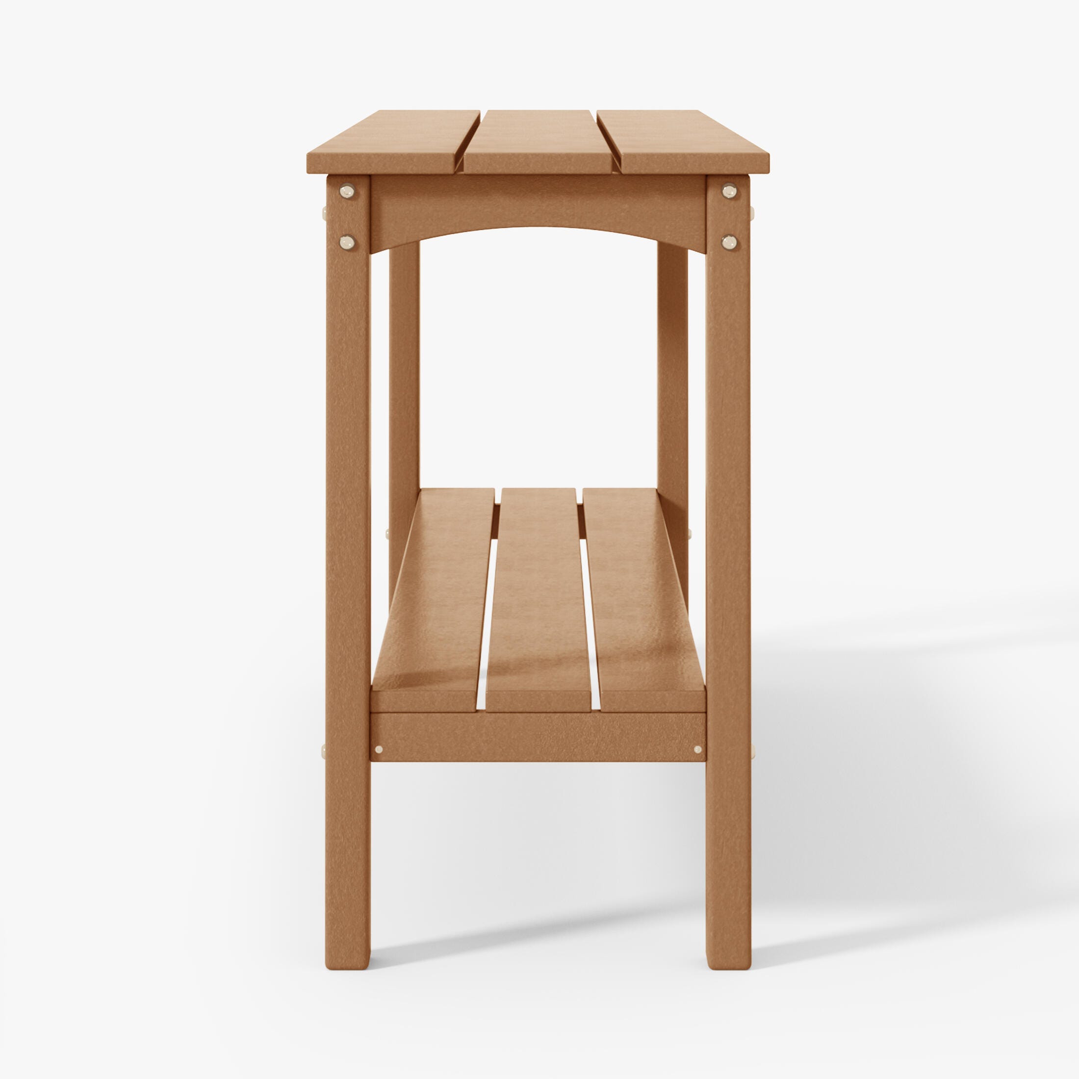 Westin Furniture Otto Outdoor Two Shelf Console Table, Teak, large