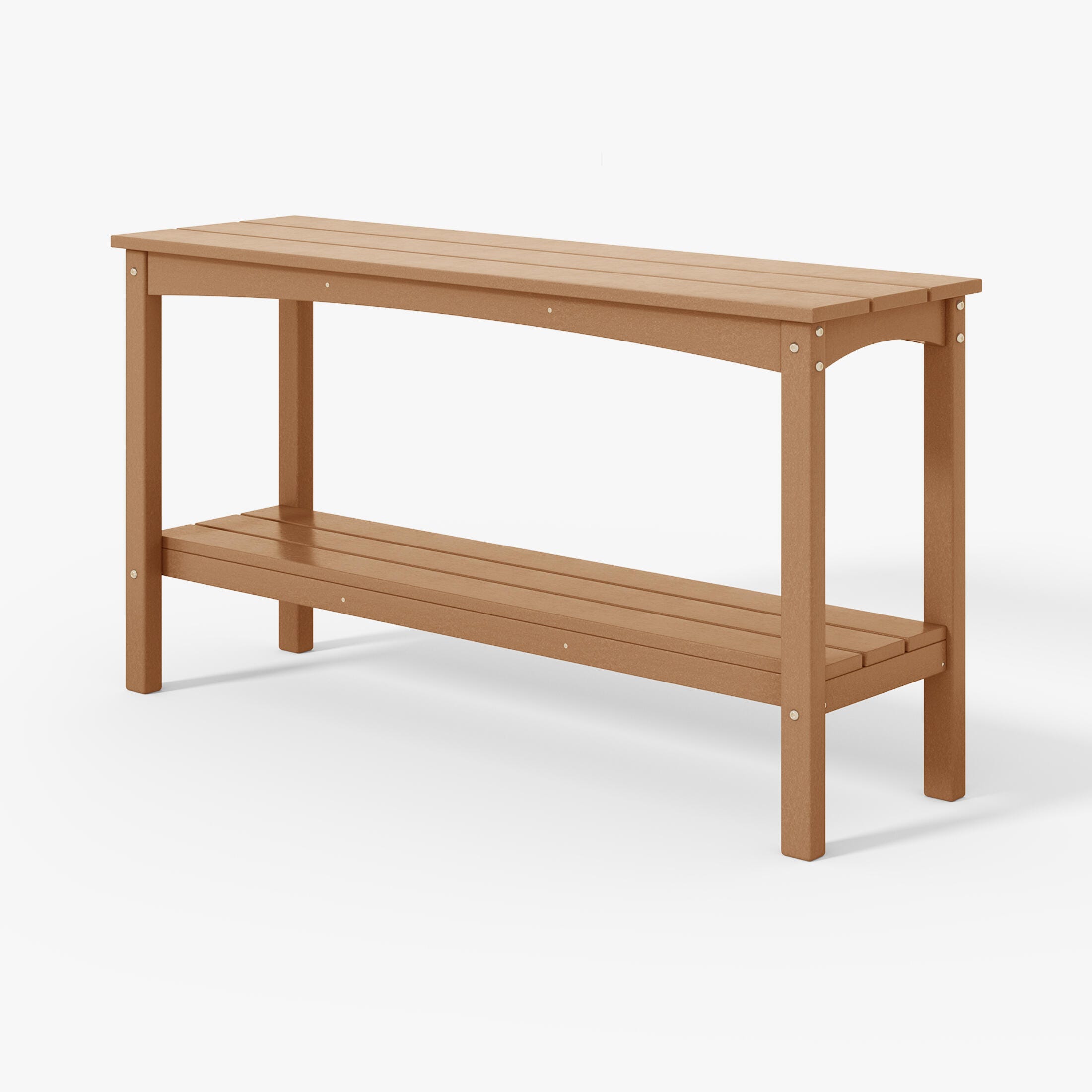 Westin Furniture Otto Outdoor Two Shelf Console Table, Teak, large