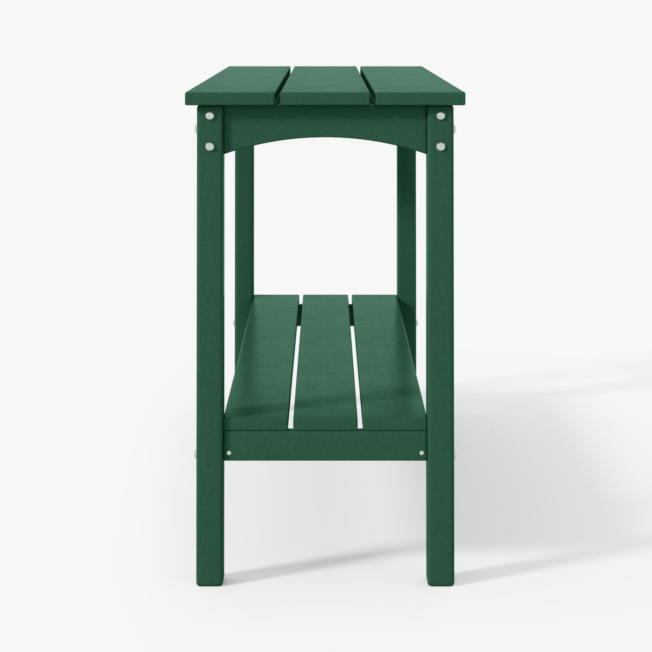 Westin Furniture Otto Outdoor Two Shelf Console Table, Dark Green, large