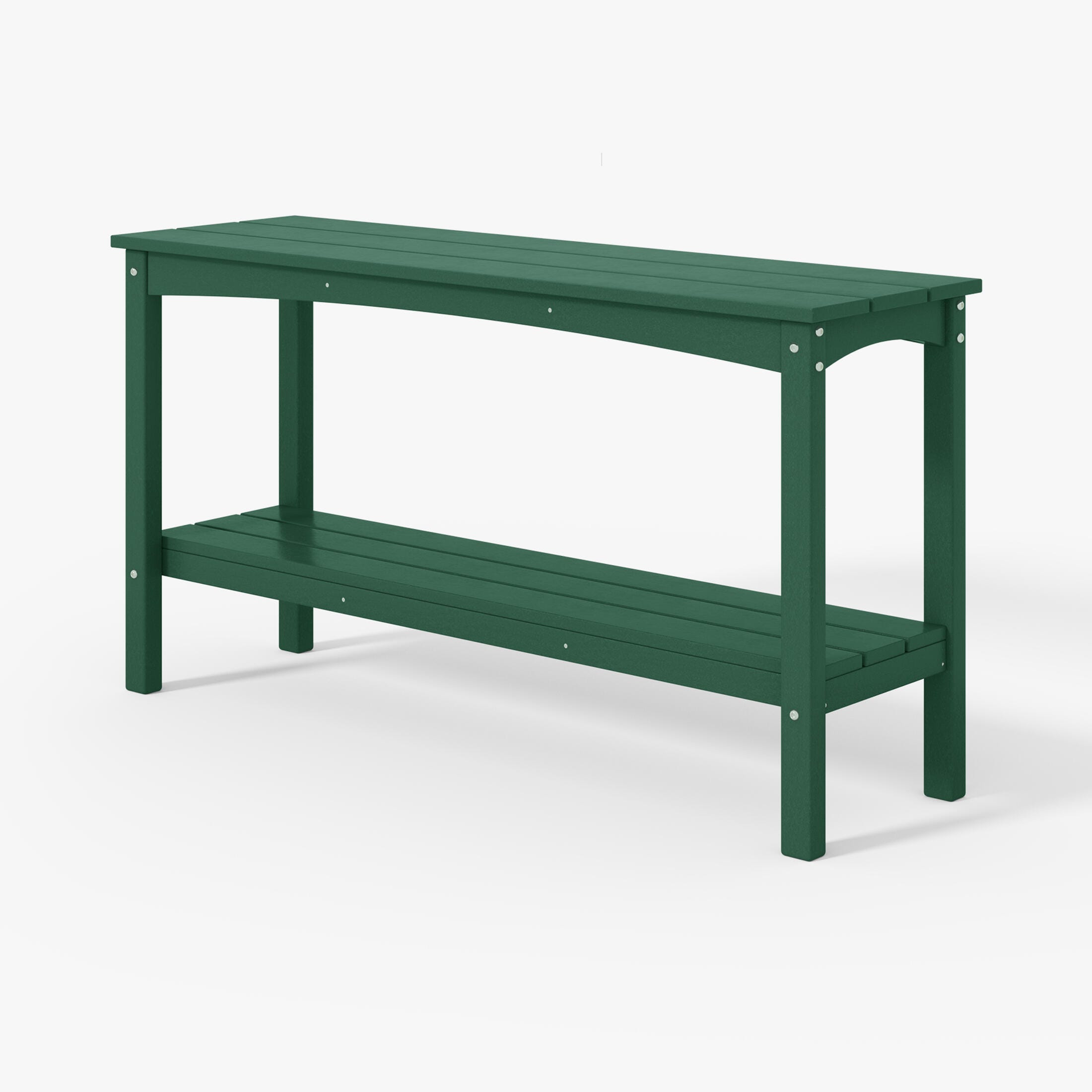 Westin Furniture Otto Outdoor Two Shelf Console Table, Dark Green, large