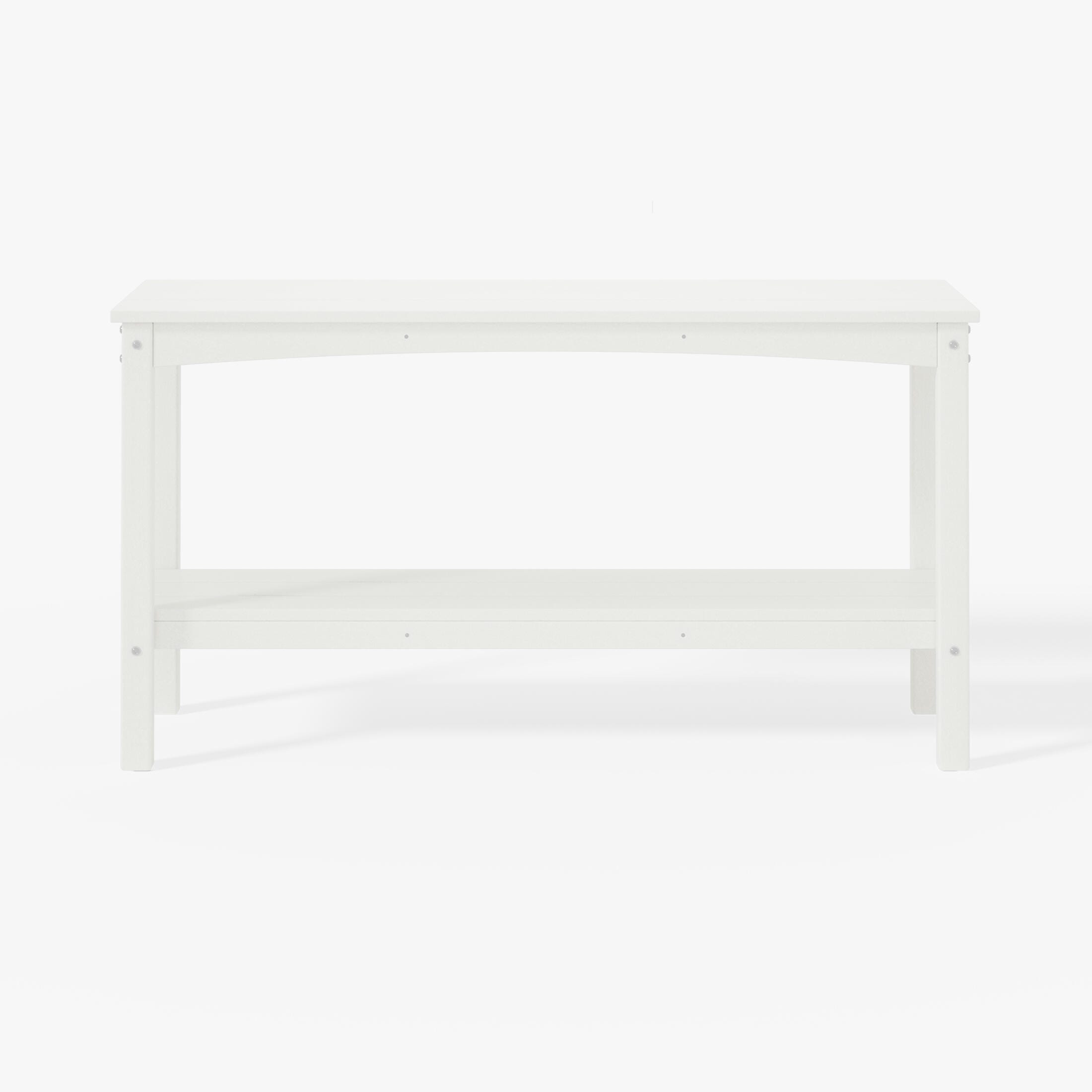 Westin Furniture Otto Outdoor Two Shelf Console Table, White, large