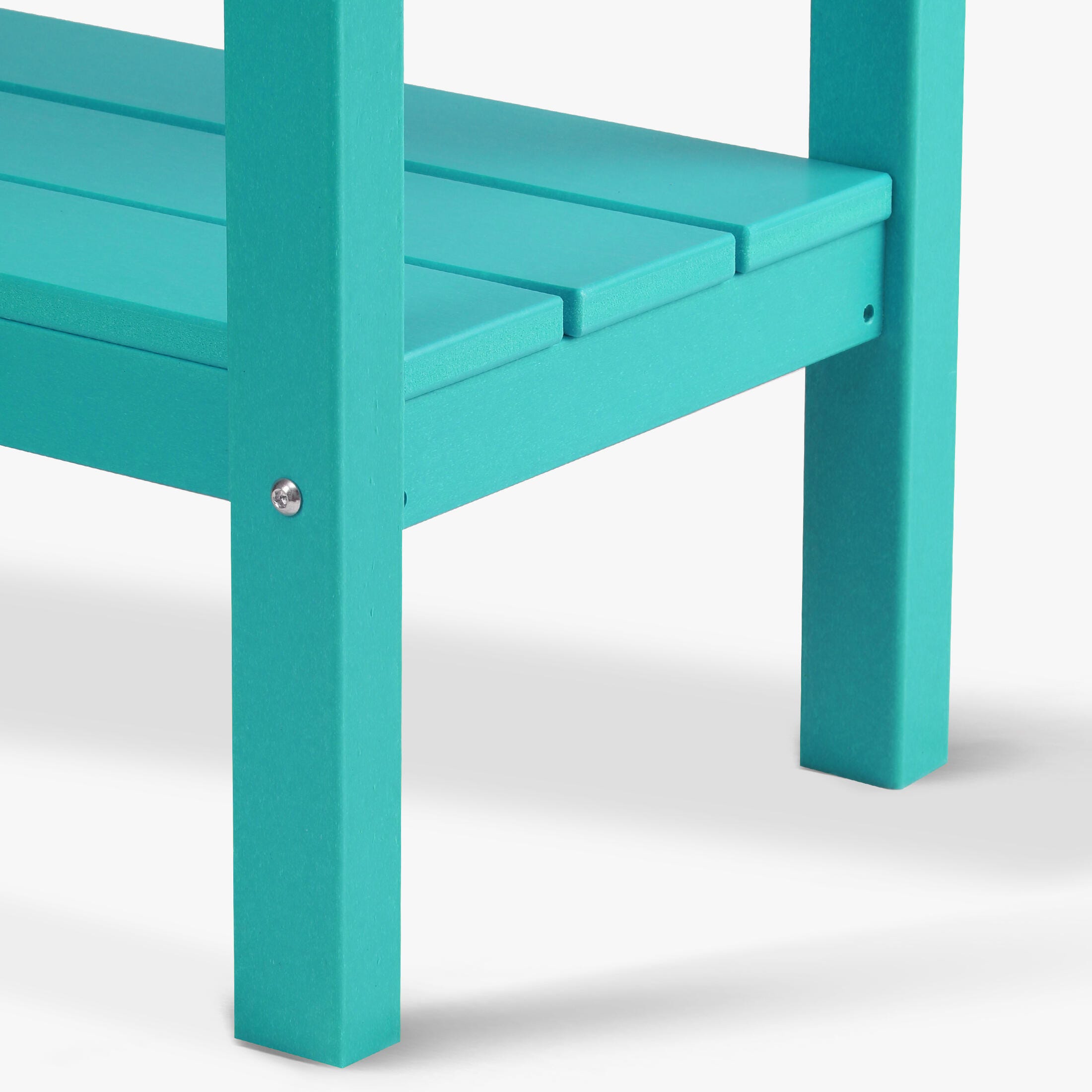Westin Furniture Otto Outdoor Two Shelf Console Table, Turquoise, large