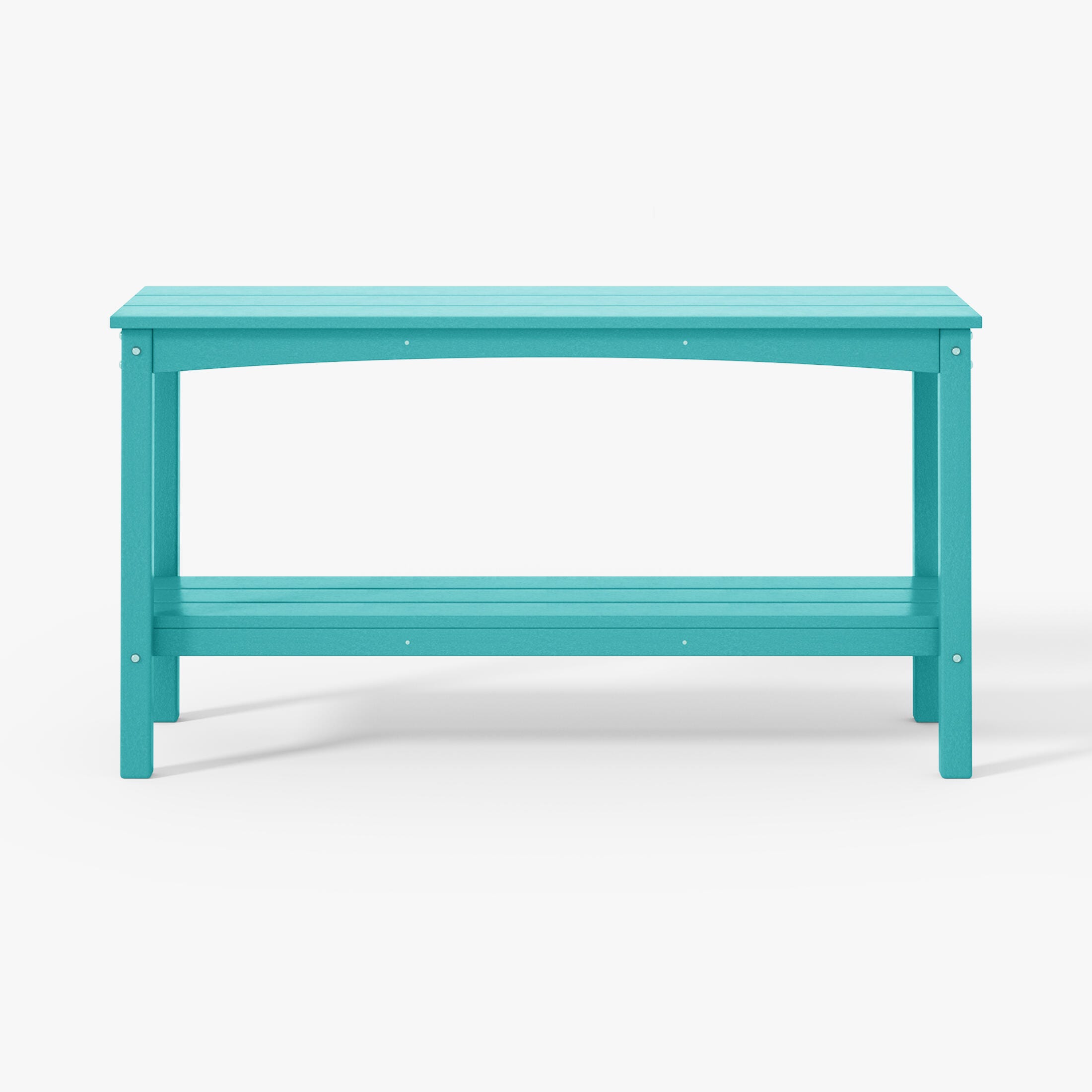 Westin Furniture Otto Outdoor Two Shelf Console Table, Turquoise, large
