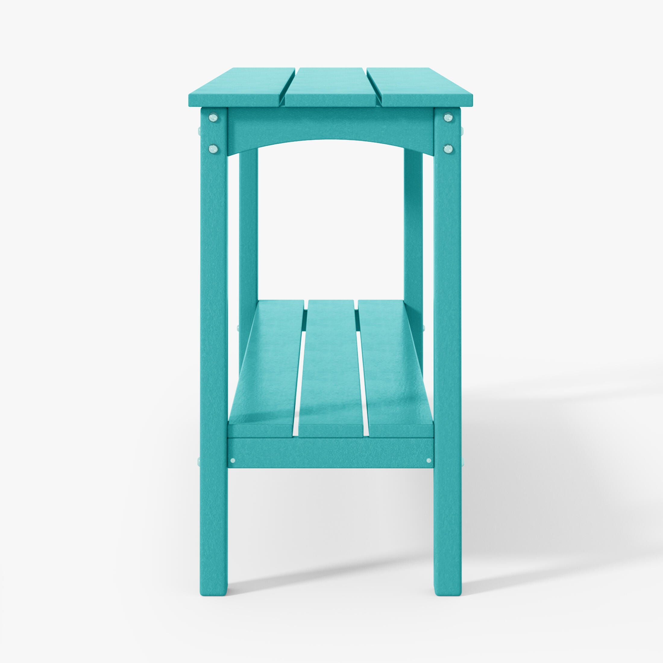 Westin Furniture Otto Outdoor Two Shelf Console Table, Turquoise, large