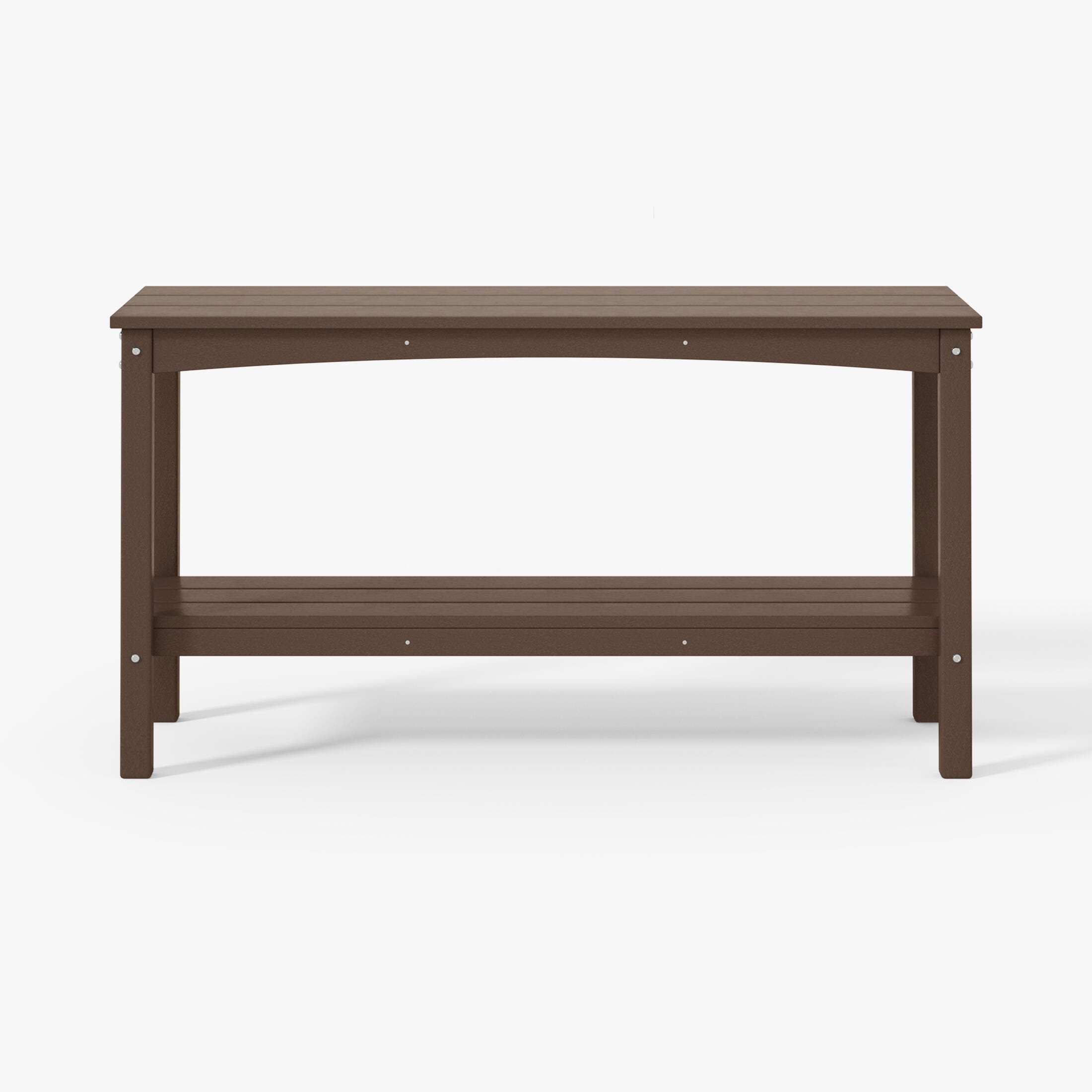 Westin Furniture Otto Outdoor Two Shelf Console Table, Dark Brown, large
