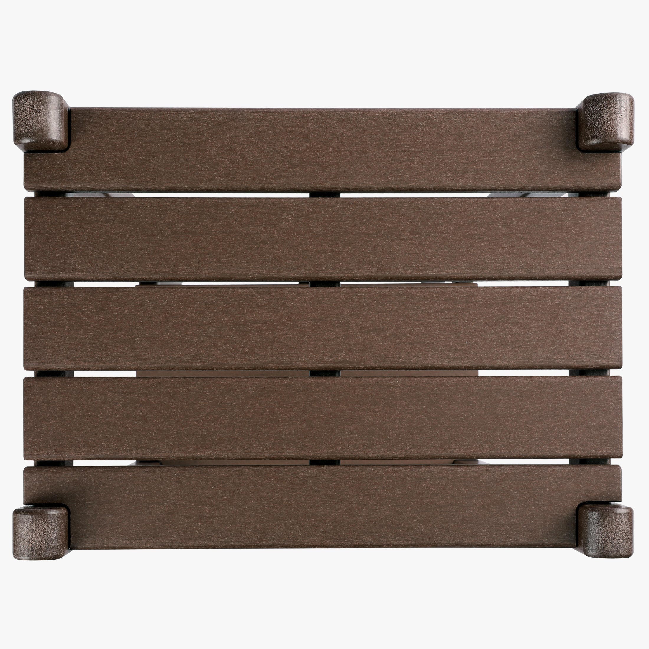 Westin Furniture Otto Outdoor Two Shelf Side Table, Dark Brown, large