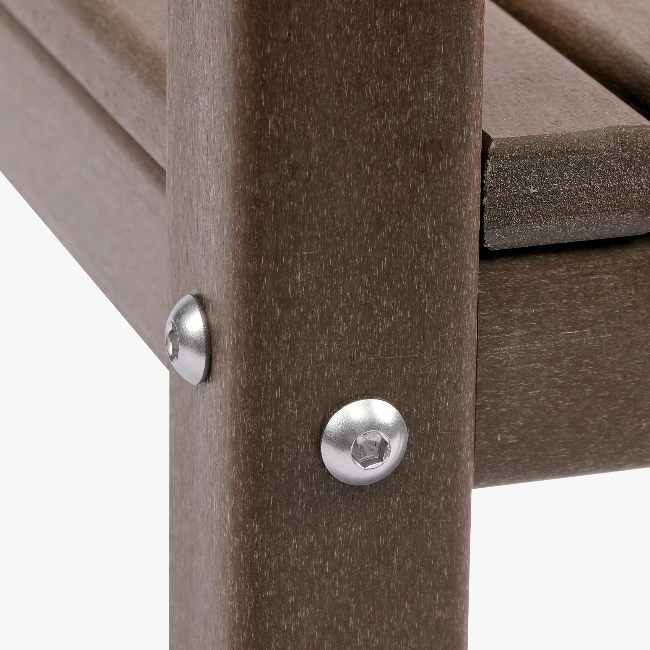 Westin Furniture Otto Outdoor Two Shelf Side Table, Dark Brown, large