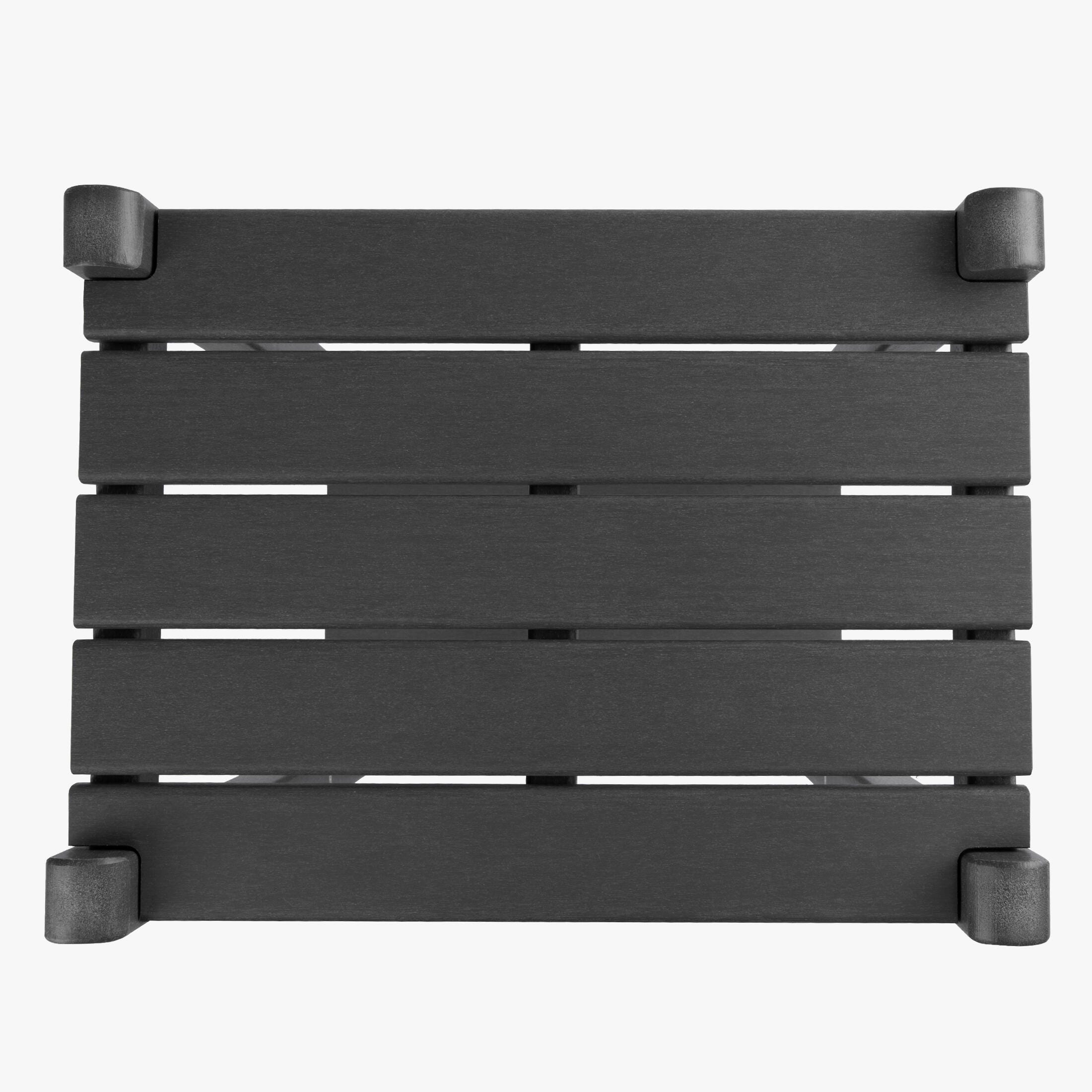 Westin Furniture Otto Outdoor Two Shelf Side Table, Black, large
