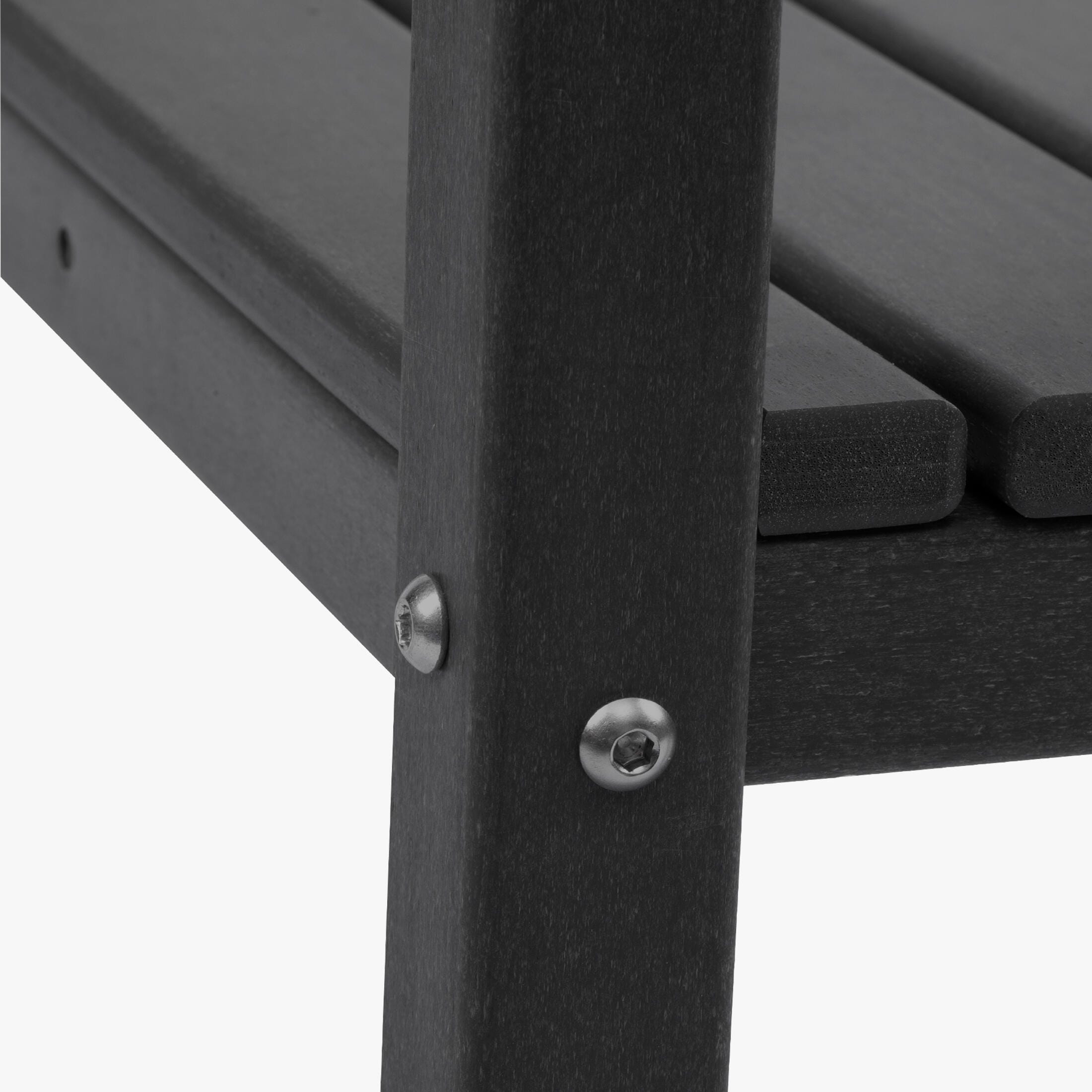 Westin Furniture Otto Outdoor Two Shelf Side Table, Black, large