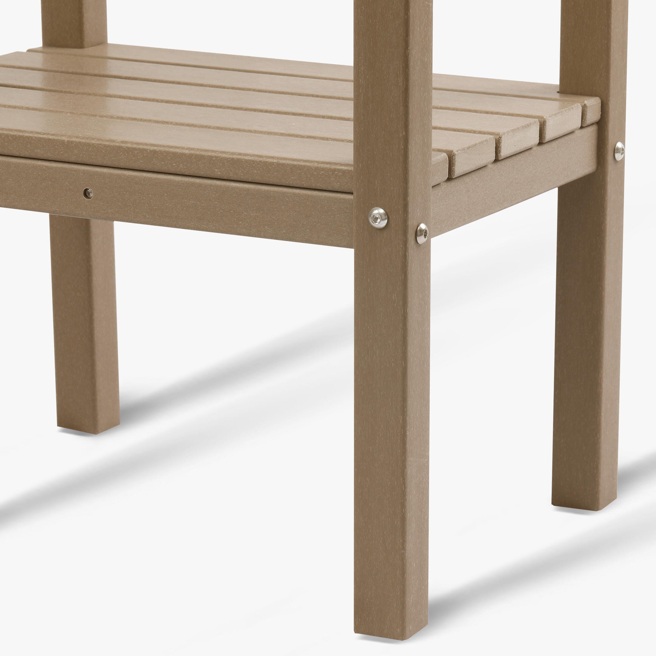 Westin Furniture Otto Outdoor Two Shelf Side Table, Weathered Wood, large