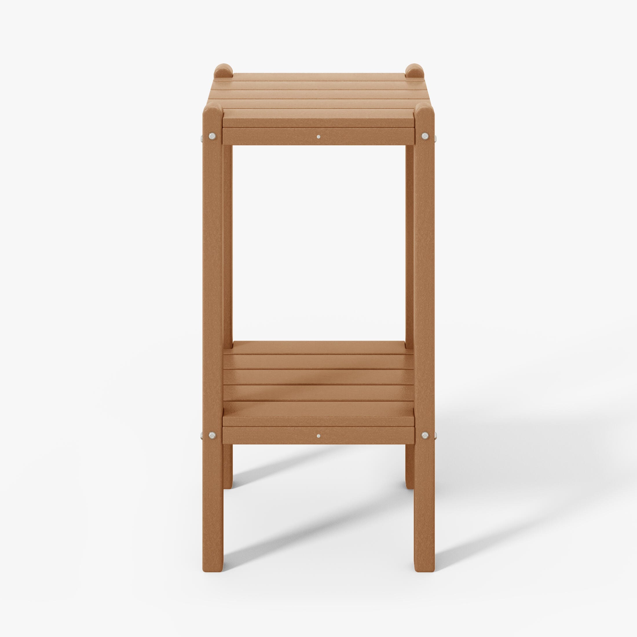 Westin Furniture Otto Outdoor Two Shelf Side Table, Teak, large