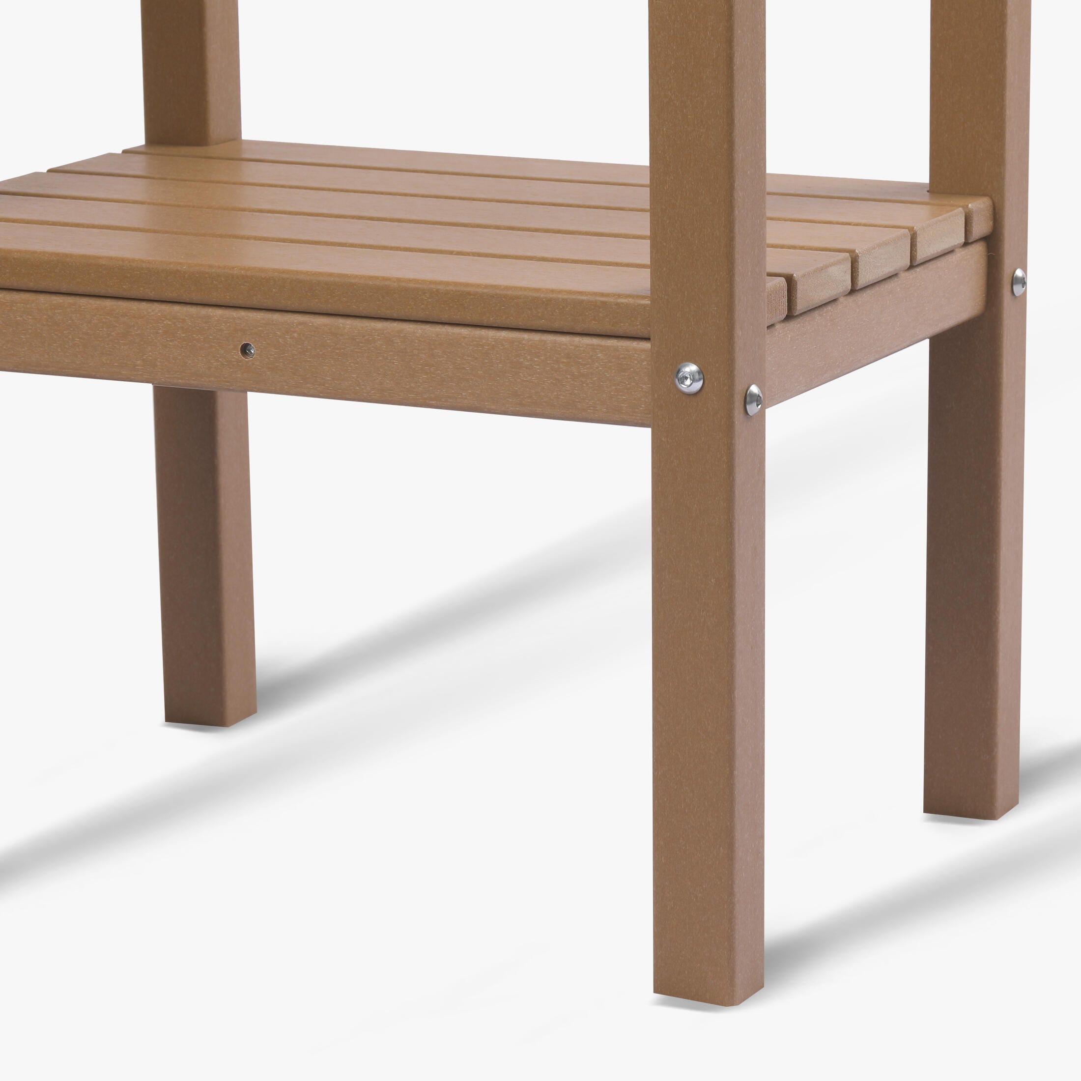 Westin Furniture Otto Outdoor Two Shelf Side Table, Teak, large