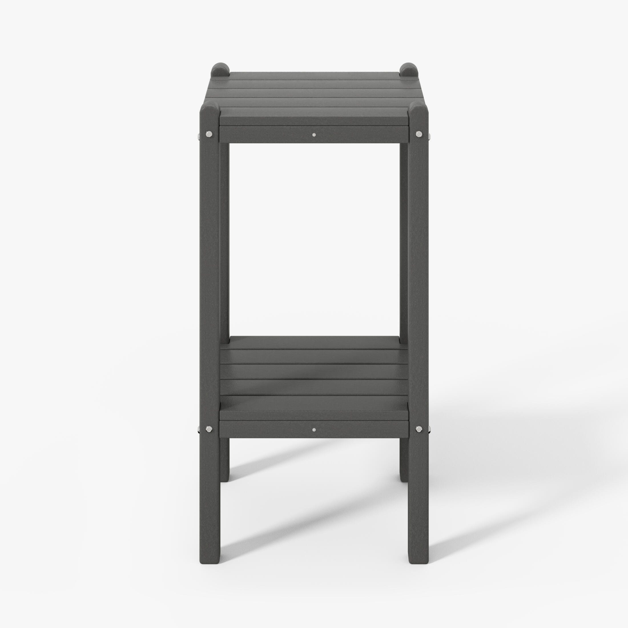 Westin Furniture Otto Outdoor Two Shelf Side Table, Gray, large