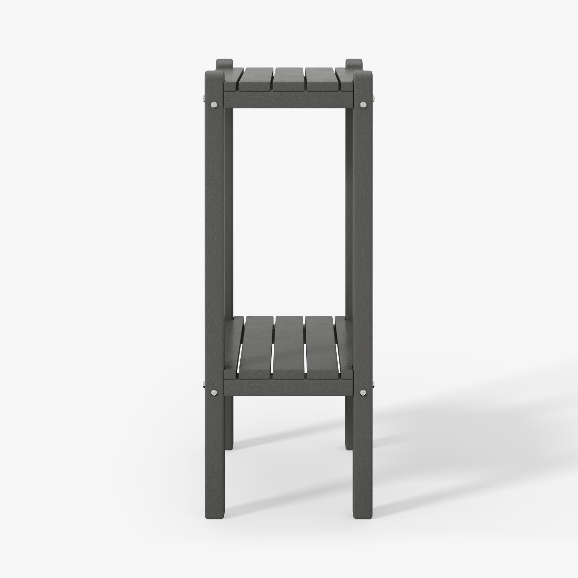 Westin Furniture Otto Outdoor Two Shelf Side Table, Gray, large