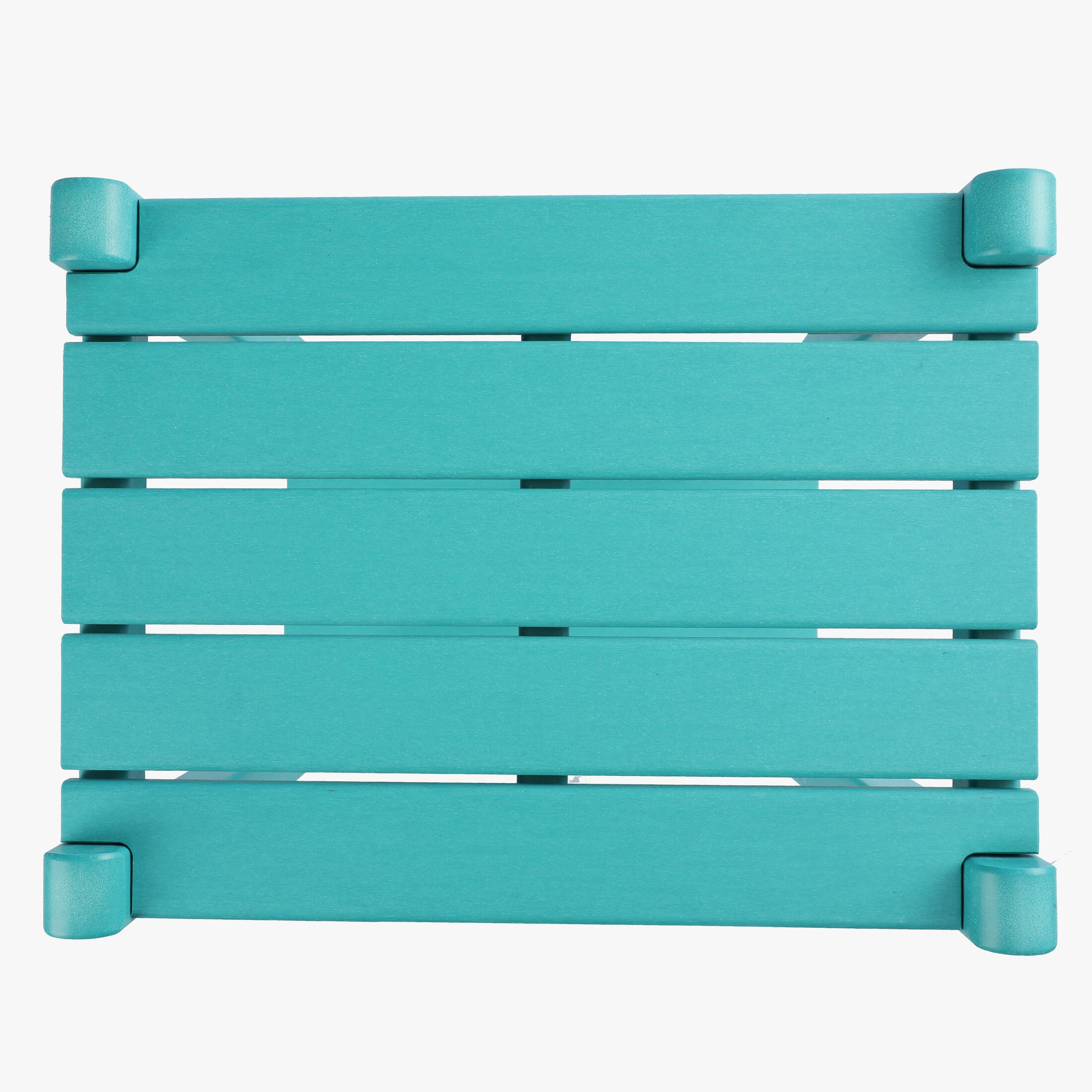 Westin Furniture Otto Outdoor Two Shelf Side Table, Turquoise, large