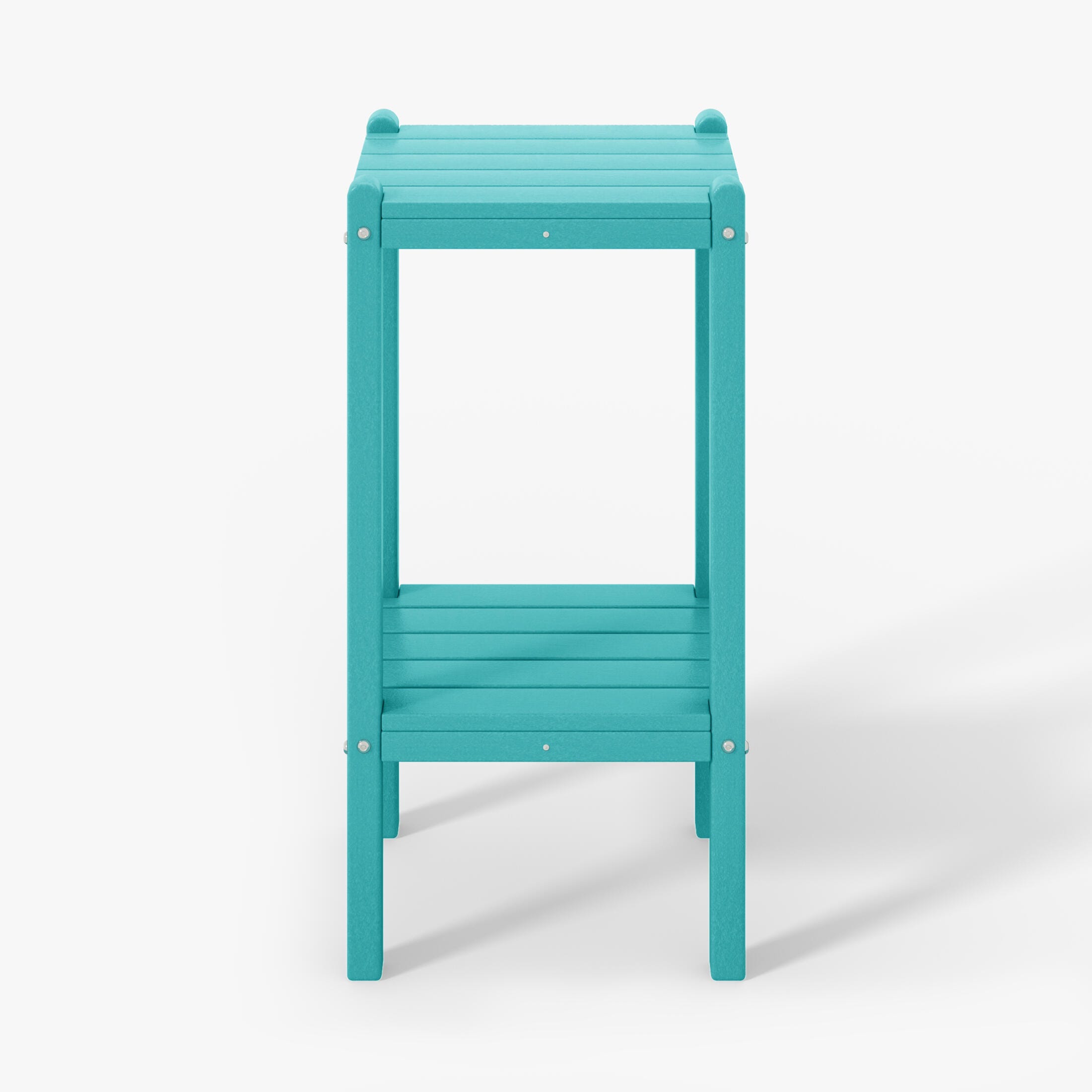 Westin Furniture Otto Outdoor Two Shelf Side Table, Turquoise, large