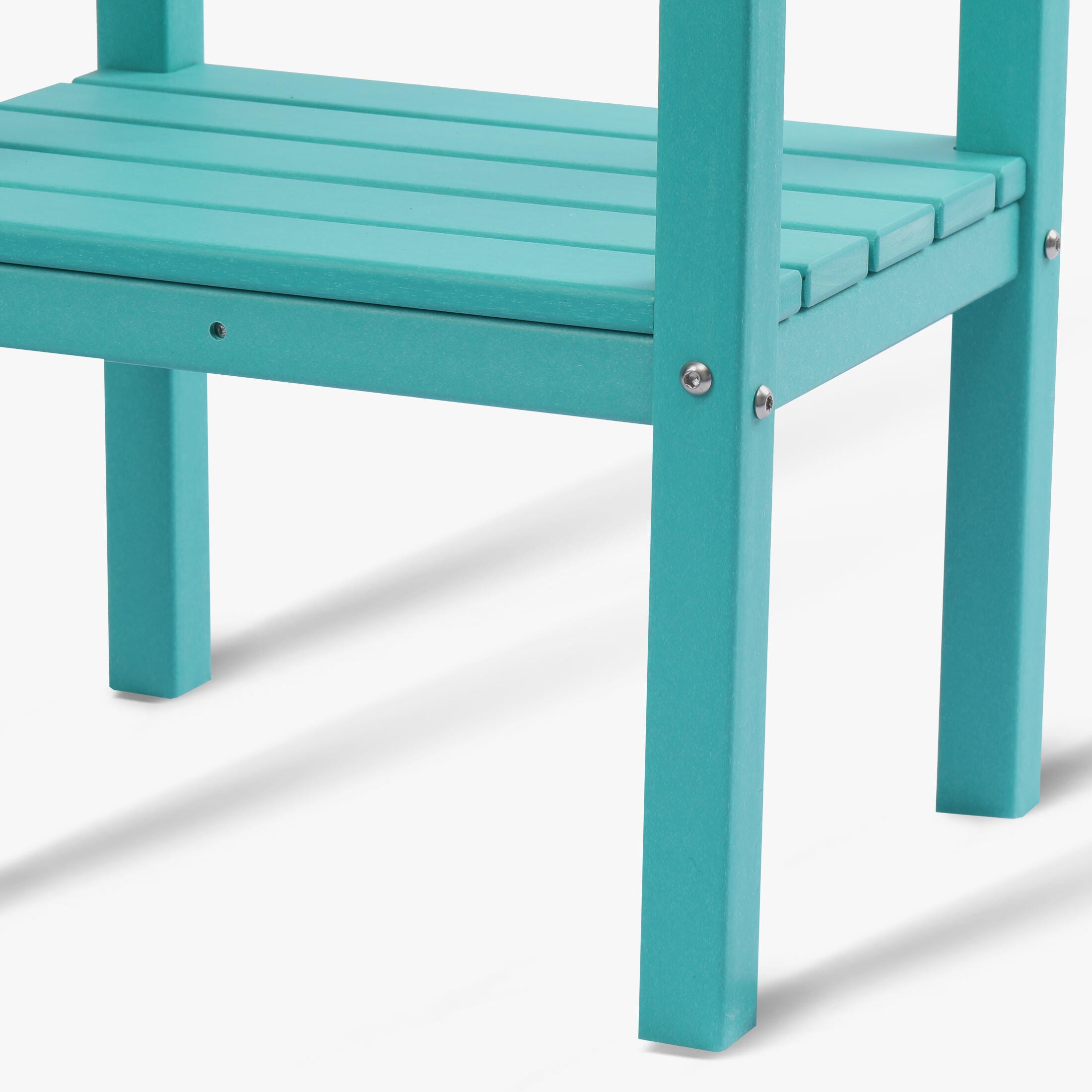 Westin Furniture Otto Outdoor Two Shelf Side Table, Turquoise, large