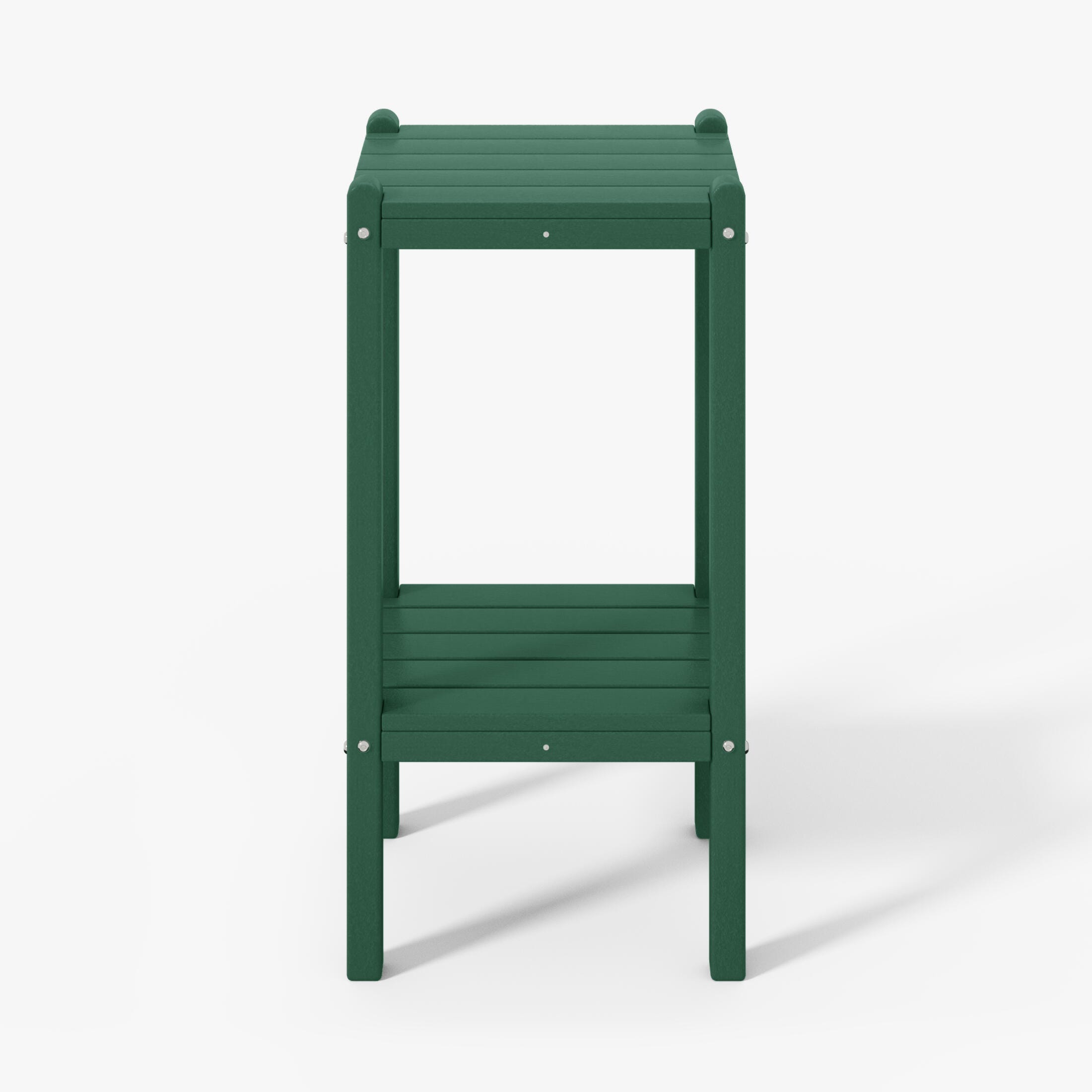 Westin Furniture Otto Outdoor Two Shelf Side Table, Dark Green, large