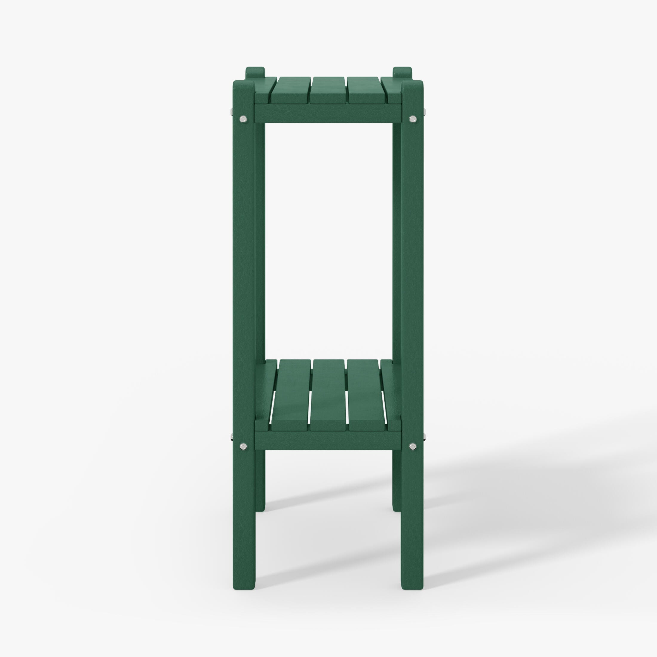 Westin Furniture Otto Outdoor Two Shelf Side Table, Dark Green, large