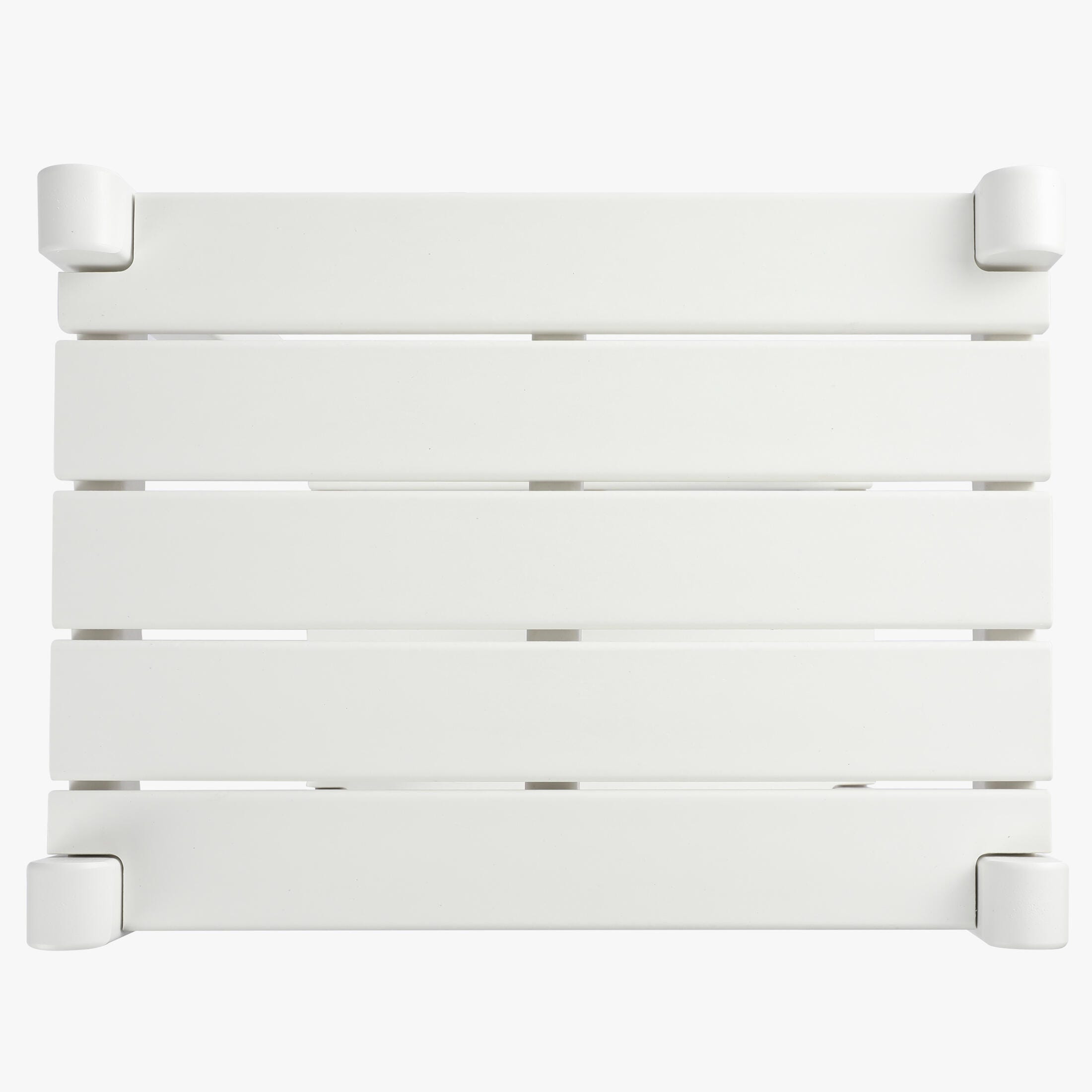 Westin Furniture Otto Outdoor Two Shelf Side Table, White, large