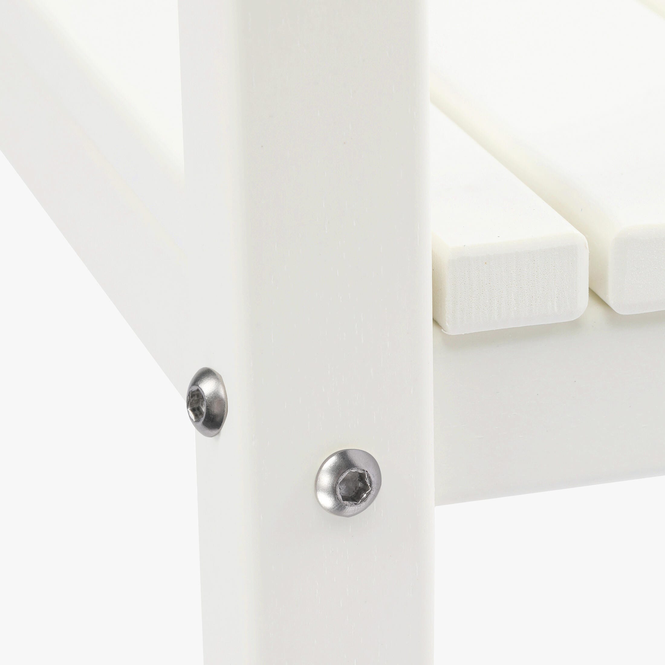 Westin Furniture Otto Outdoor Two Shelf Side Table, White, large