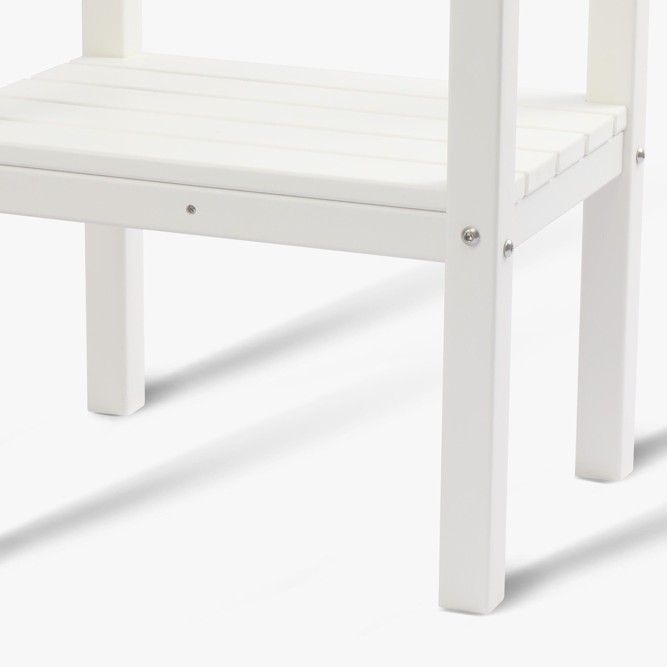 Westin Furniture Otto Outdoor Two Shelf Side Table, White, large