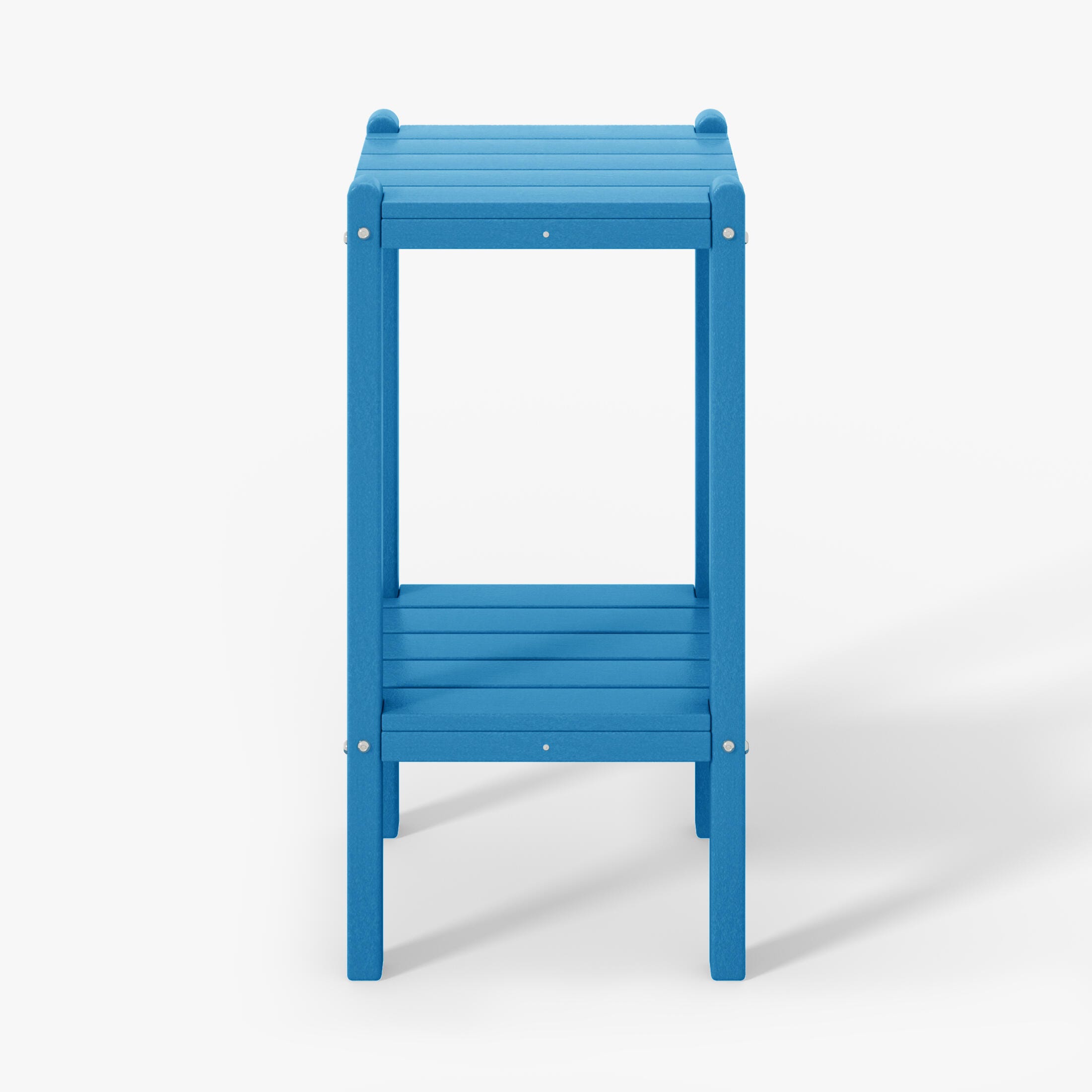 Westin Furniture Otto Outdoor Two Shelf Side Table, Pacific Blue, large