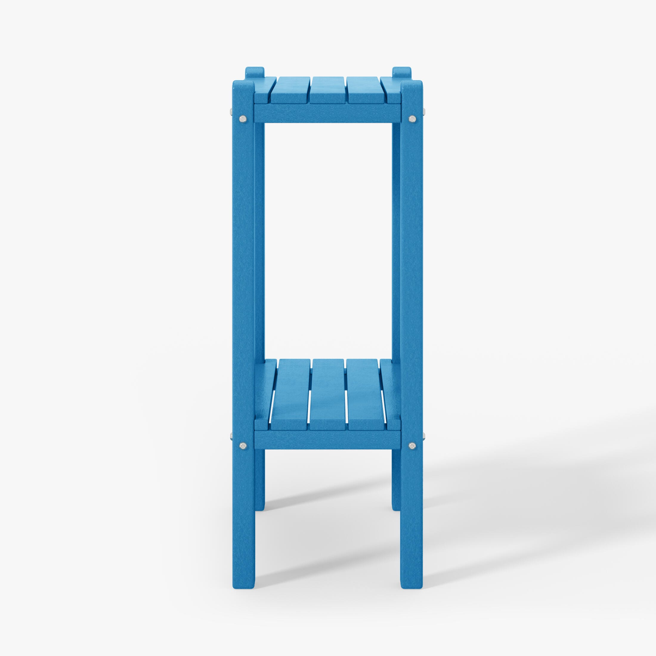 Westin Furniture Otto Outdoor Two Shelf Side Table, Pacific Blue, large