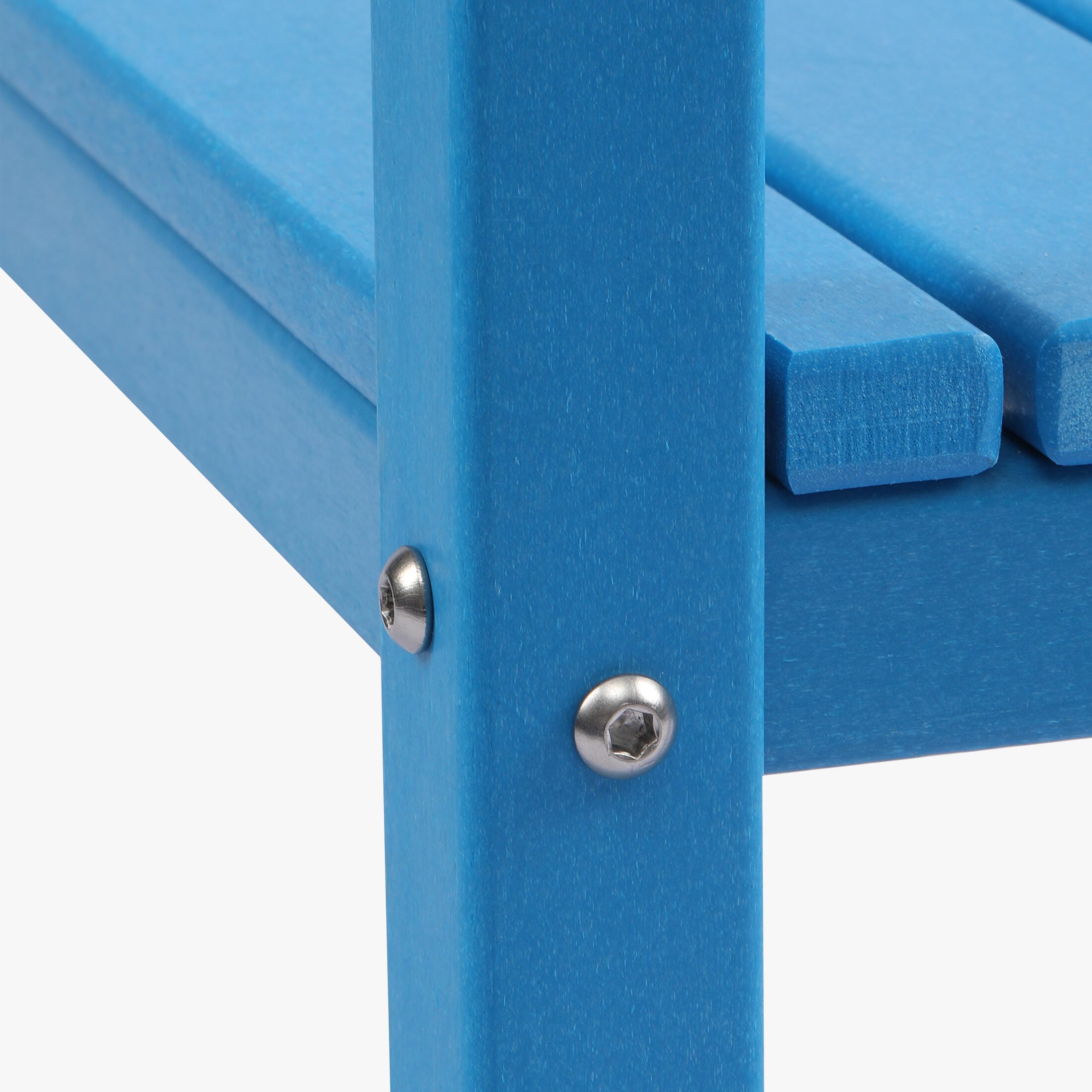 Westin Furniture Otto Outdoor Two Shelf Side Table, Pacific Blue, large