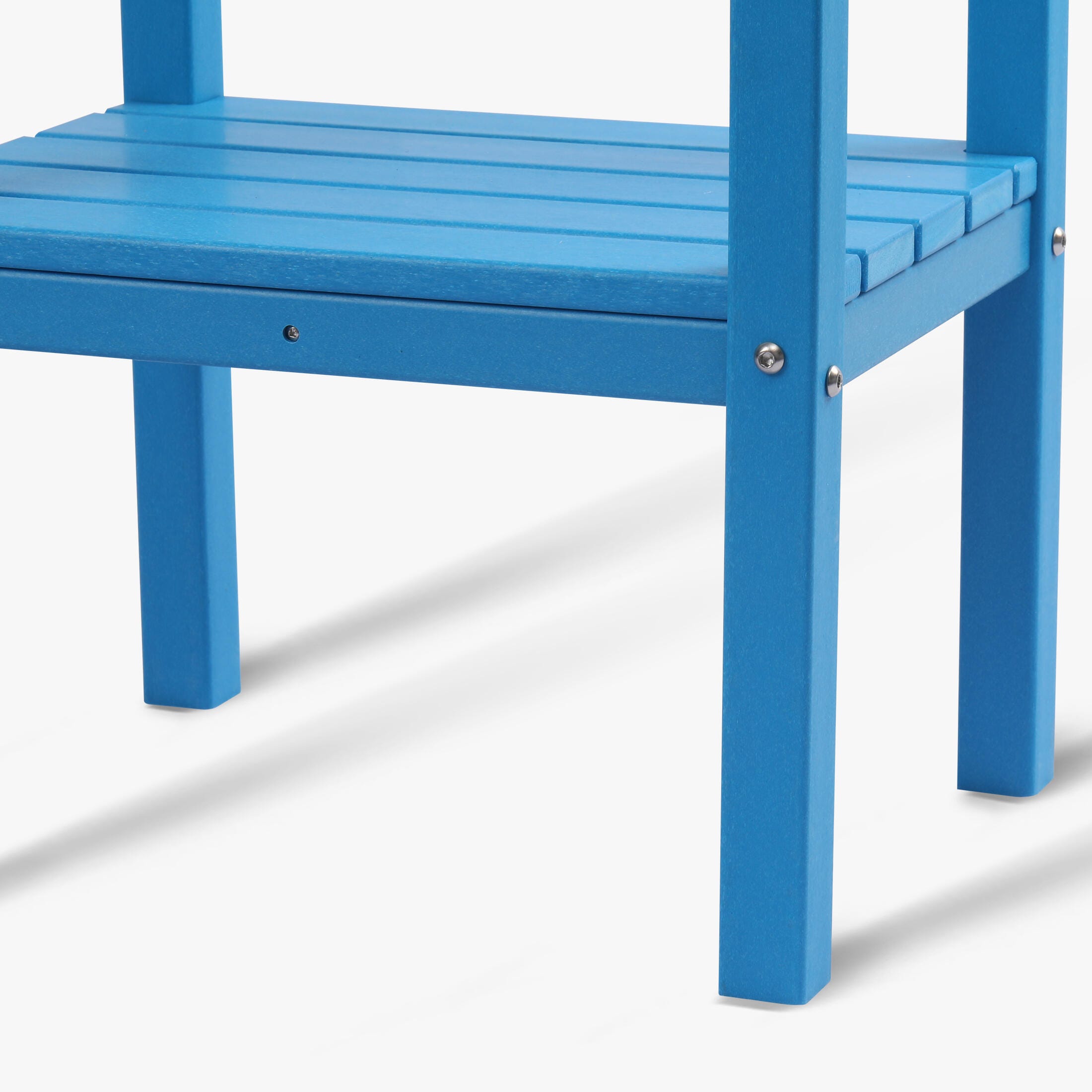Westin Furniture Otto Outdoor Two Shelf Side Table, Pacific Blue, large