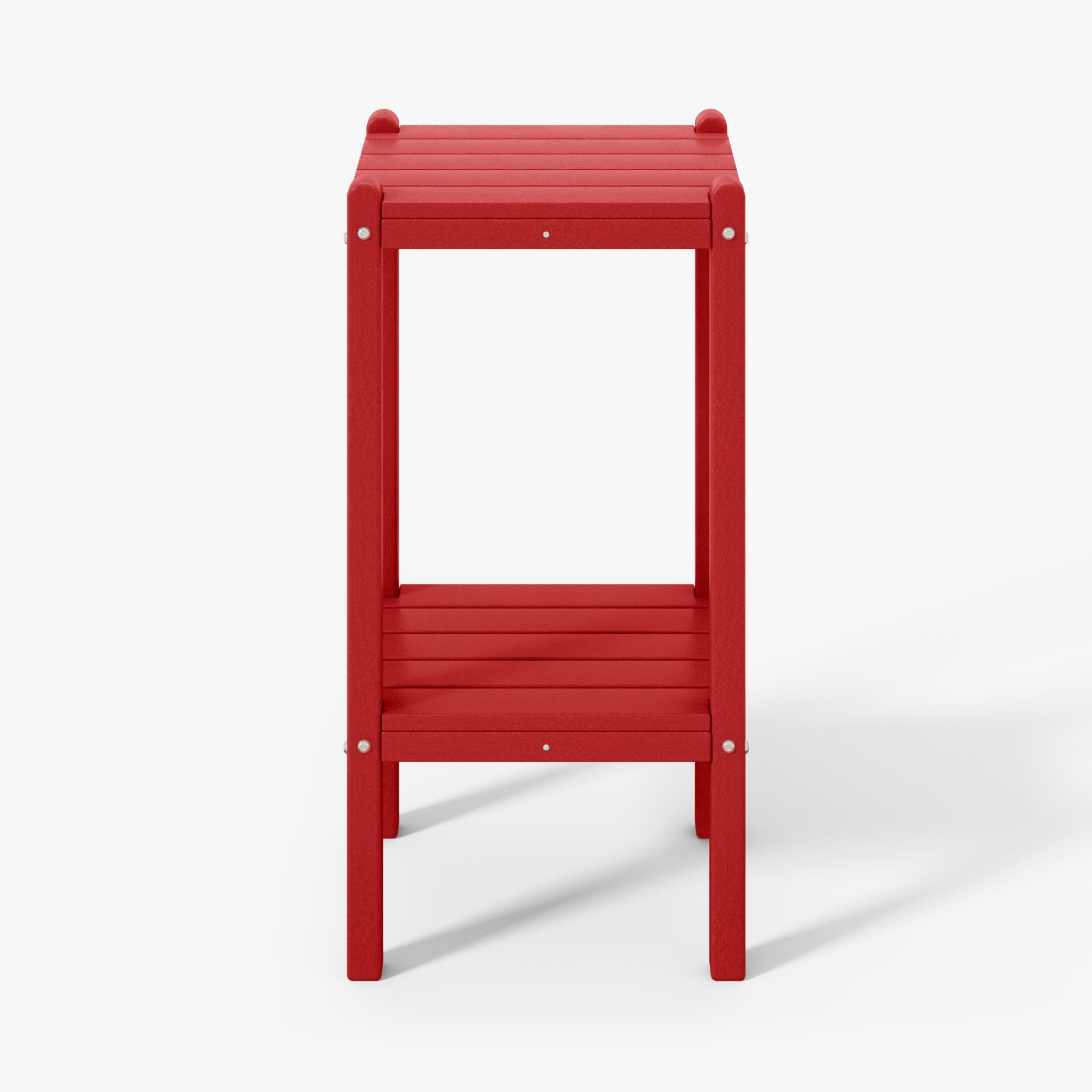 Westin Furniture Otto Outdoor Two Shelf Side Table, Red, large