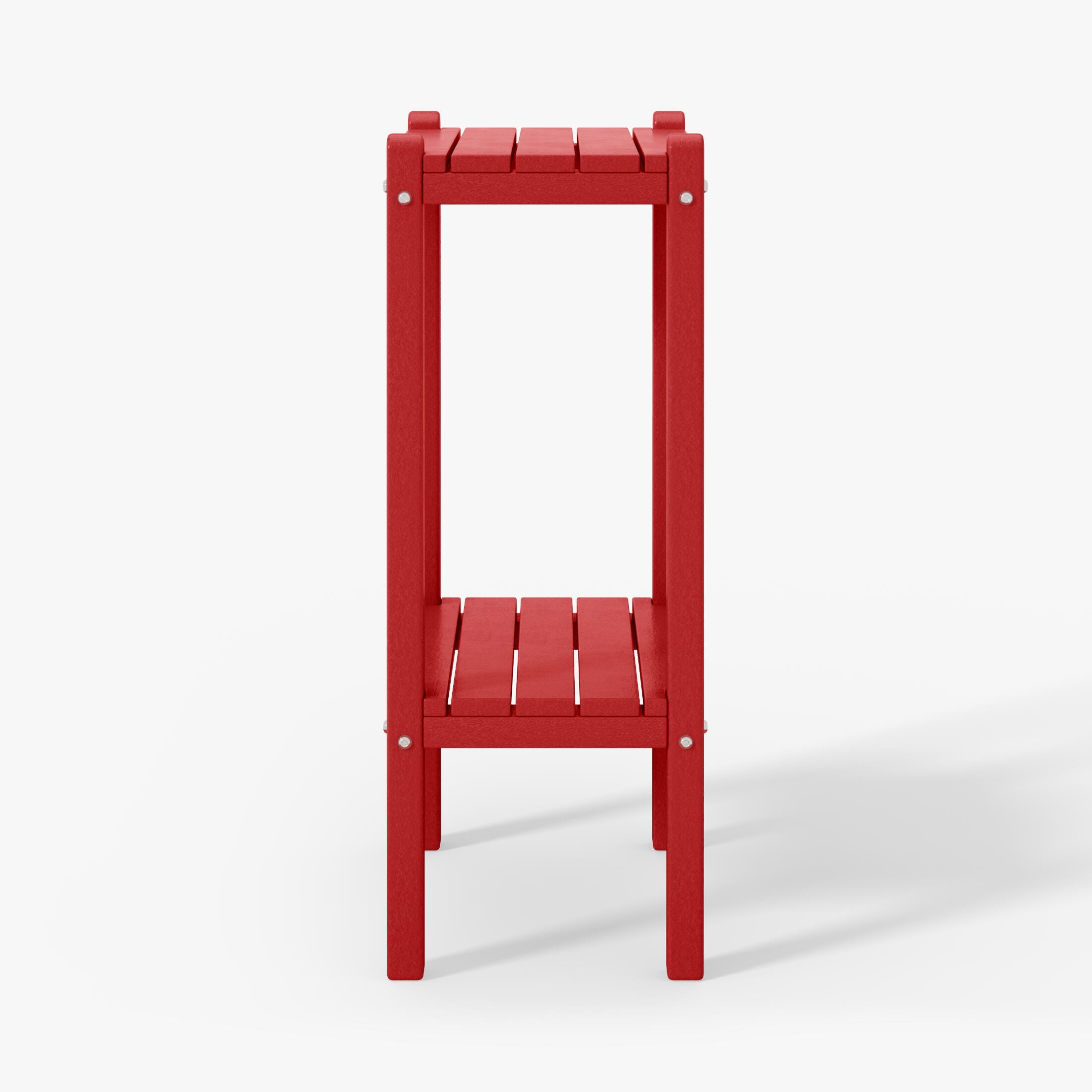 Westin Furniture Otto Outdoor Two Shelf Side Table, Red, large