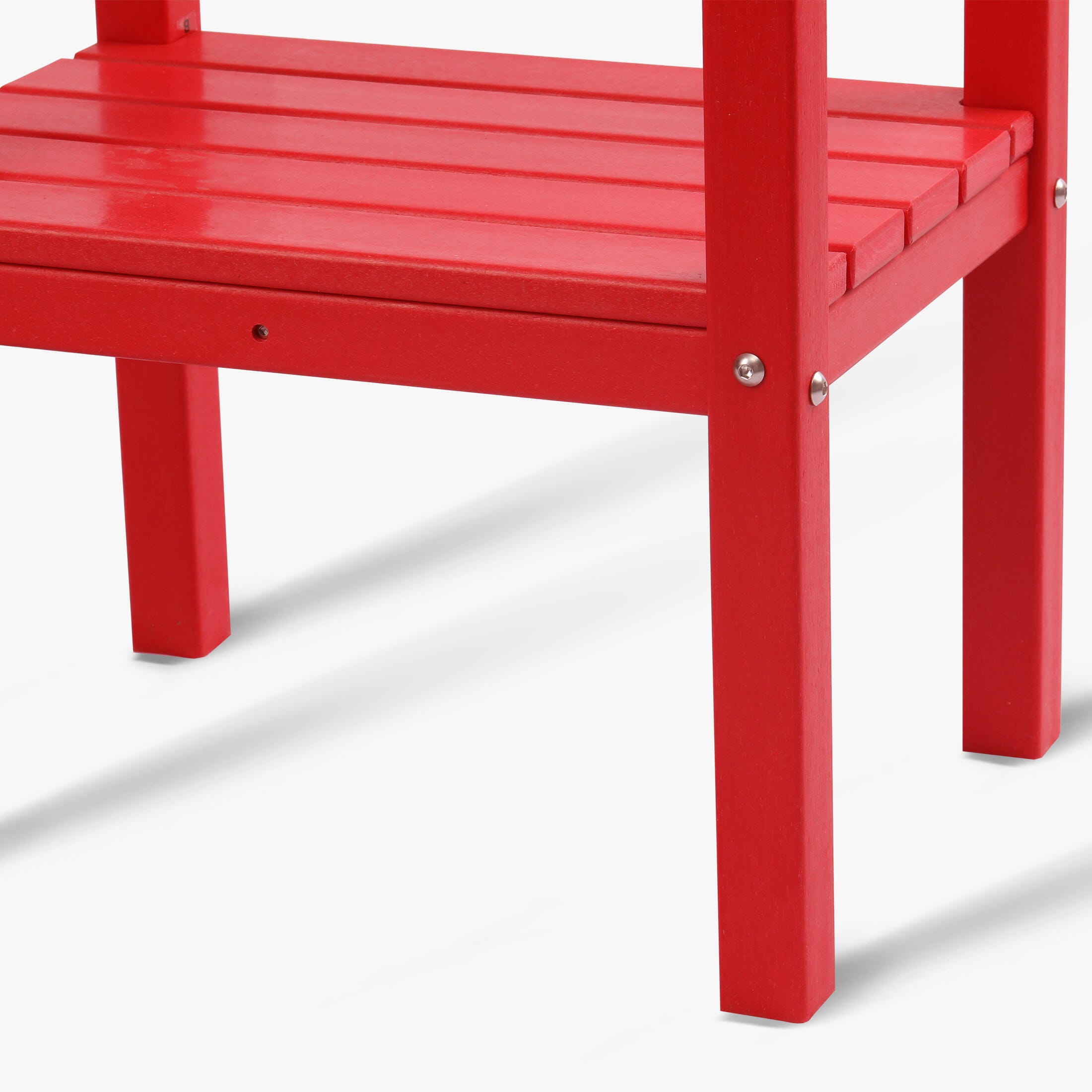 Westin Furniture Otto Outdoor Two Shelf Side Table, Red, large