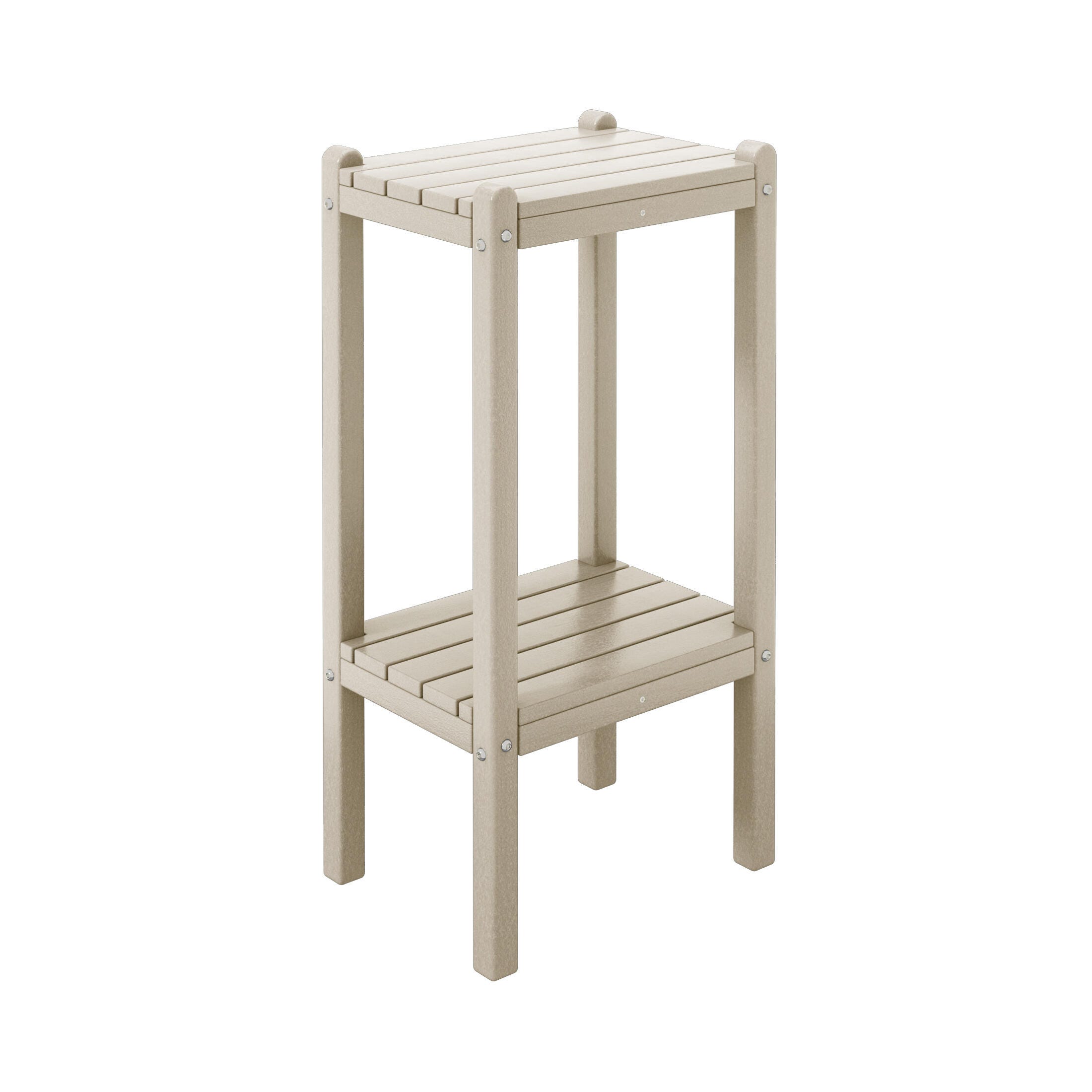 Westin Furniture Otto Outdoor Two Shelf Side Table, Sand, large