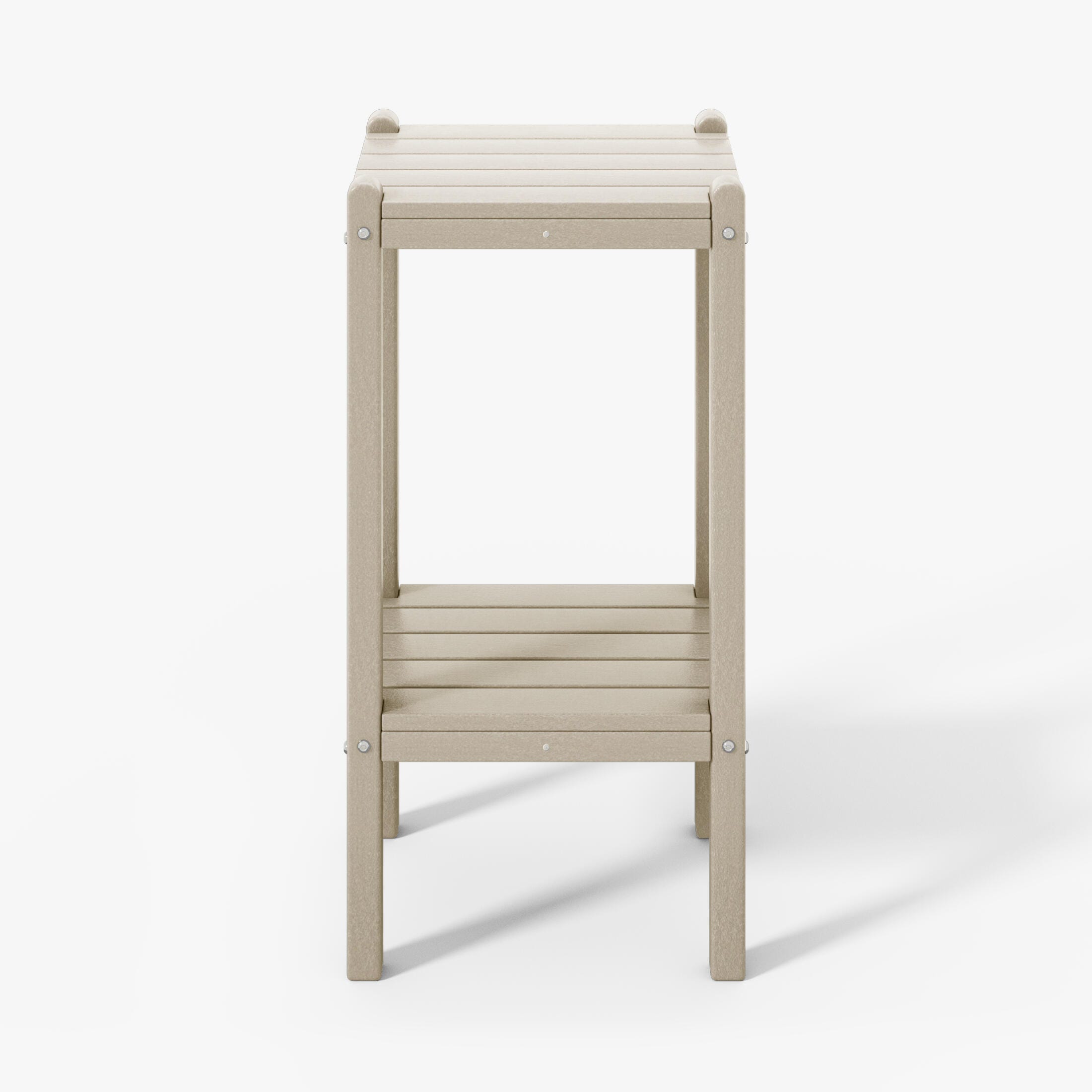 Westin Furniture Otto Outdoor Two Shelf Side Table, Sand, large