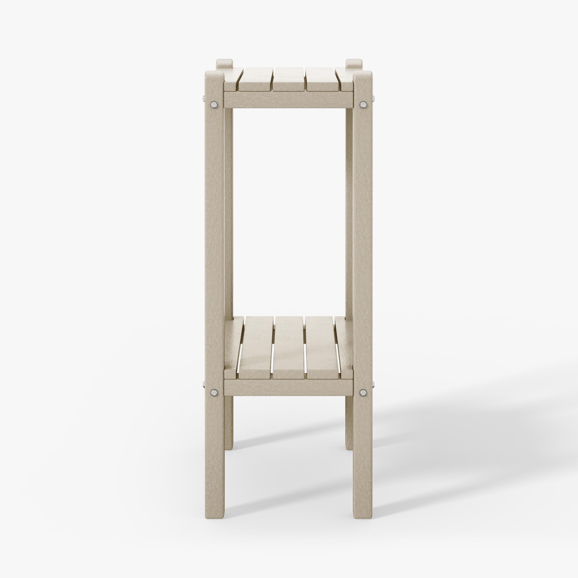 Westin Furniture Otto Outdoor Two Shelf Side Table, Sand, large