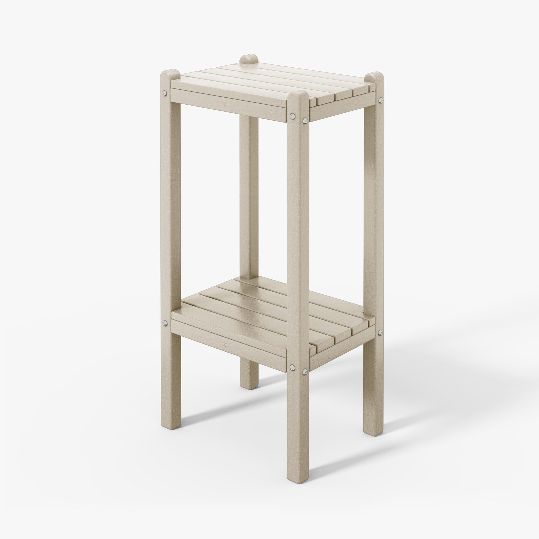 Westin Furniture Otto Outdoor Two Shelf Side Table, Sand, large