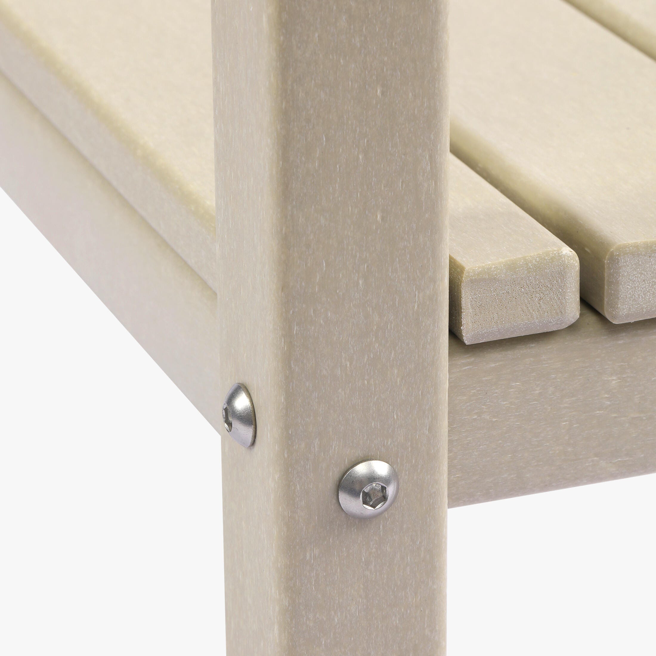 Westin Furniture Otto Outdoor Two Shelf Side Table, Sand, large